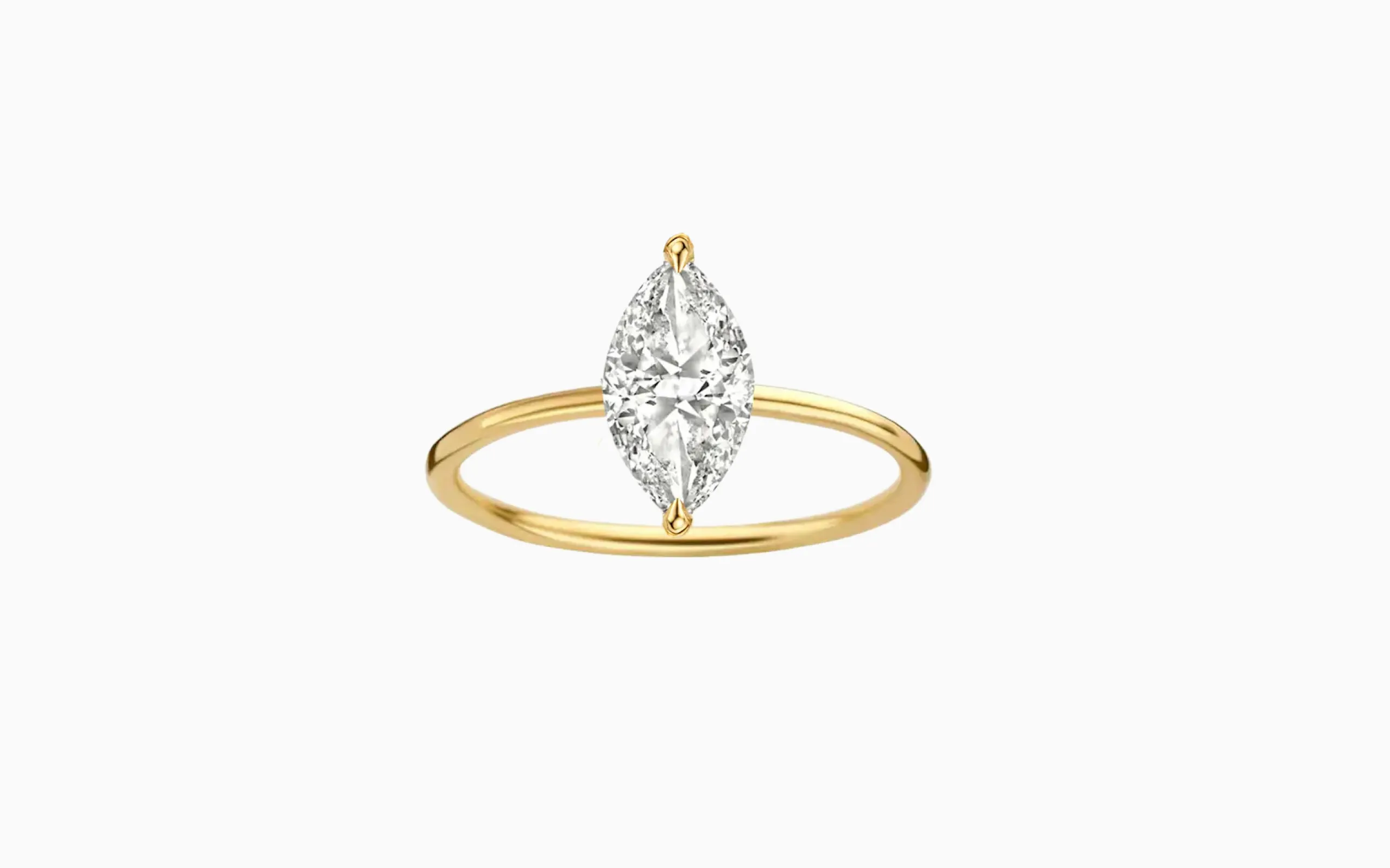 <p>Kimai Eva marquise diamond engagement ring in 18K recycled yellow gold</p>
