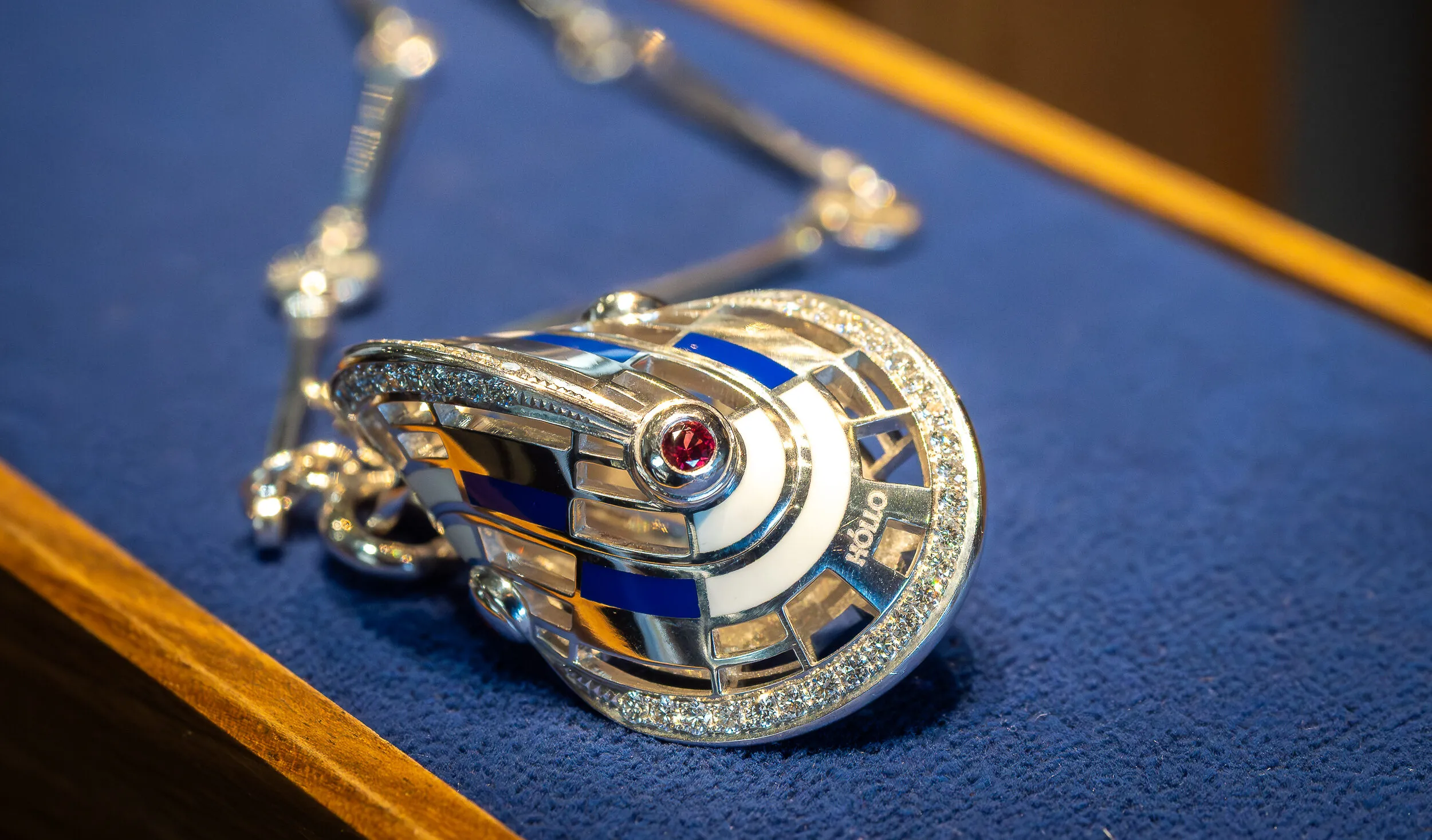 <p>Hóllo Foundation of Motion pendant. The brand was founded three years ago in Ukraine as a response to a demand for authentic identity</p>