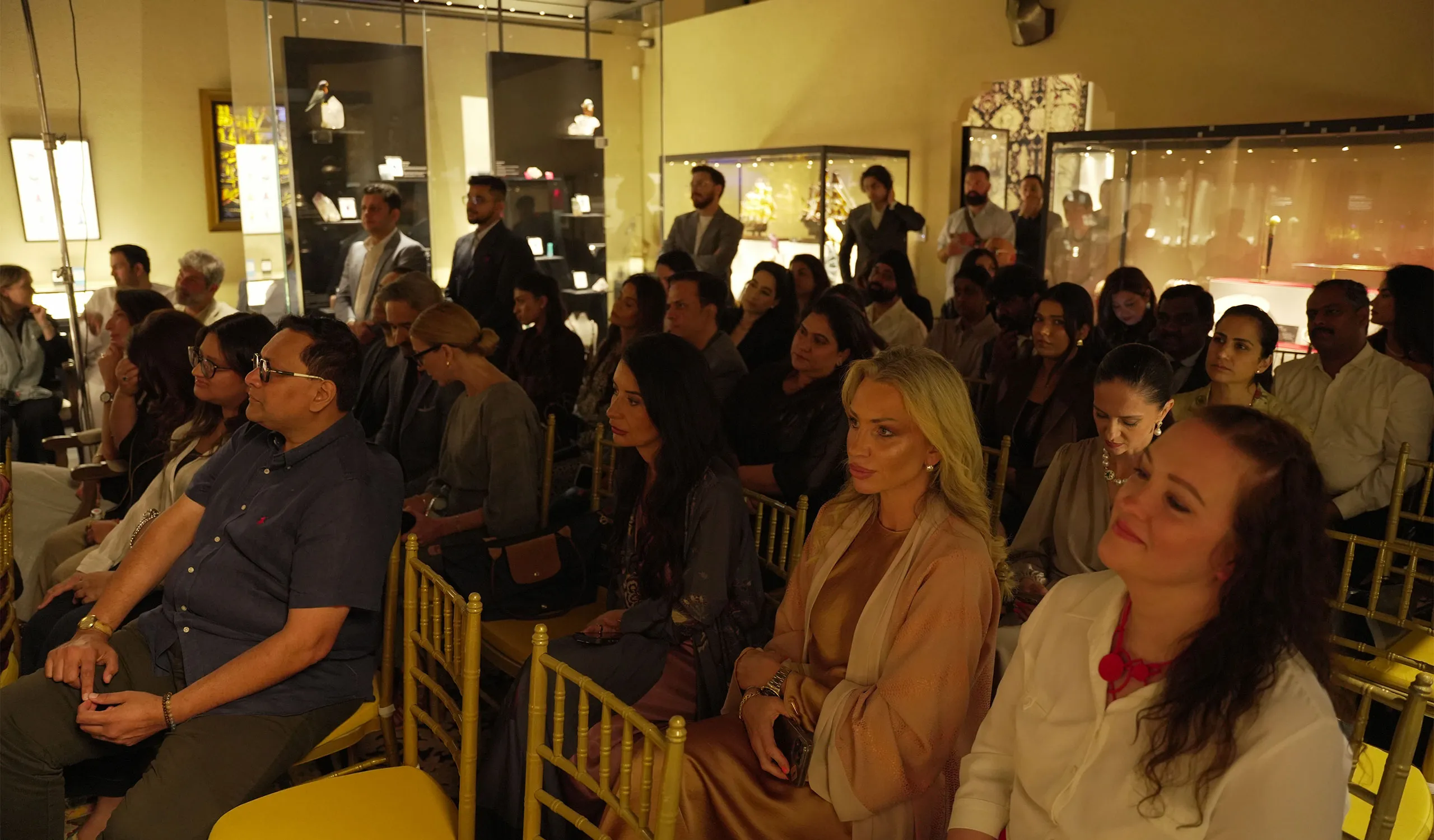 <p>The audience at Hayrat Fine Gems in Dubai for The Coloured Wonder panel discussion</p>
