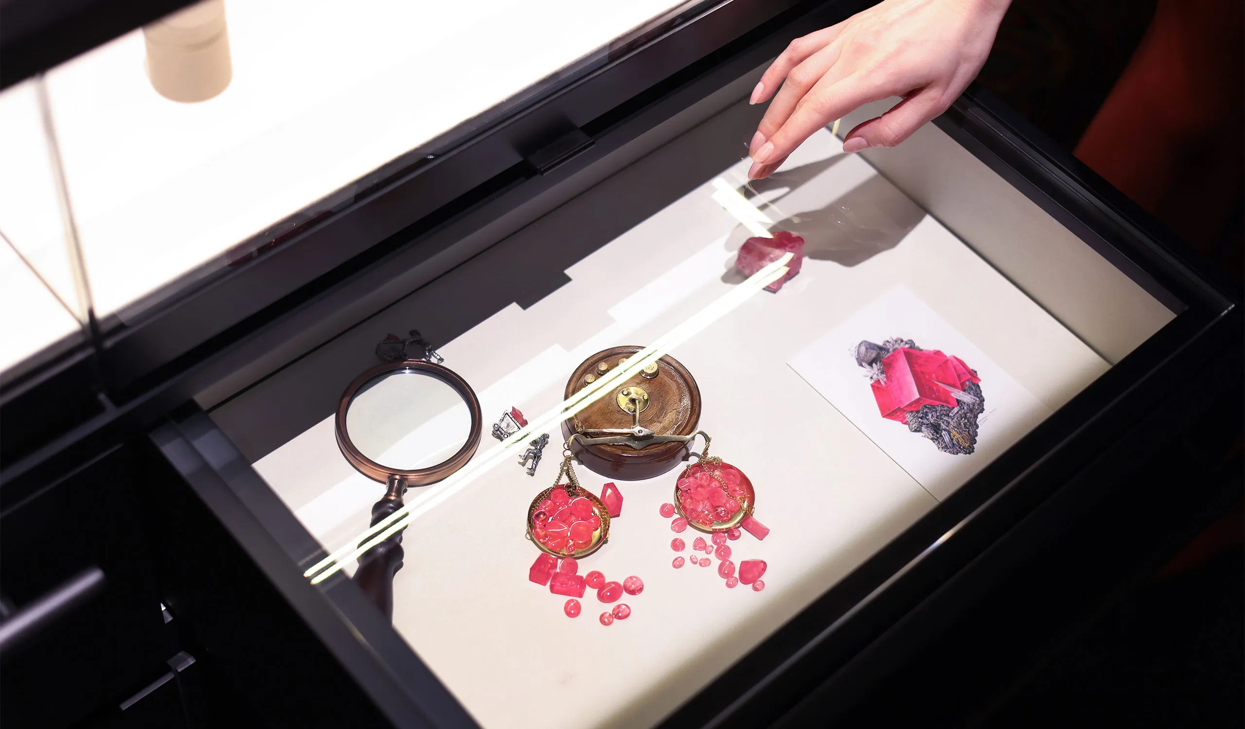 <p>Gemstone displays tell the story of mineral formation, mining and craftsmanship at Hayrat Fine Gems in Dubai</p>
