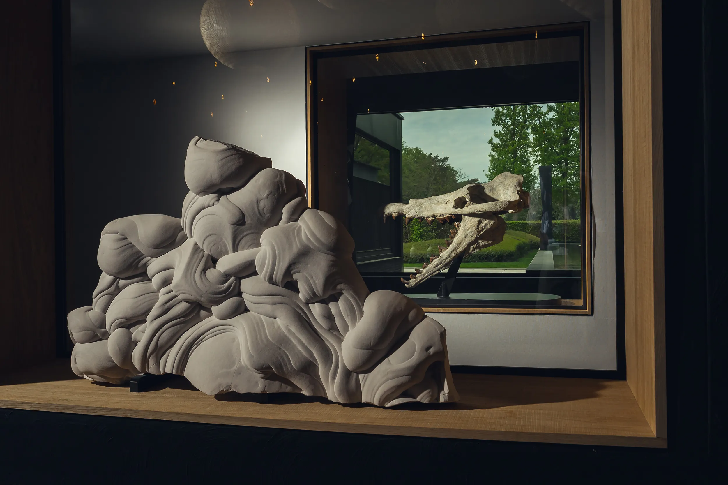 <p>A gogotte formation from Jochen Leën’s collection, created over millions of years by silica-rich water flowing through the Fontainebleau sand in France</p>
