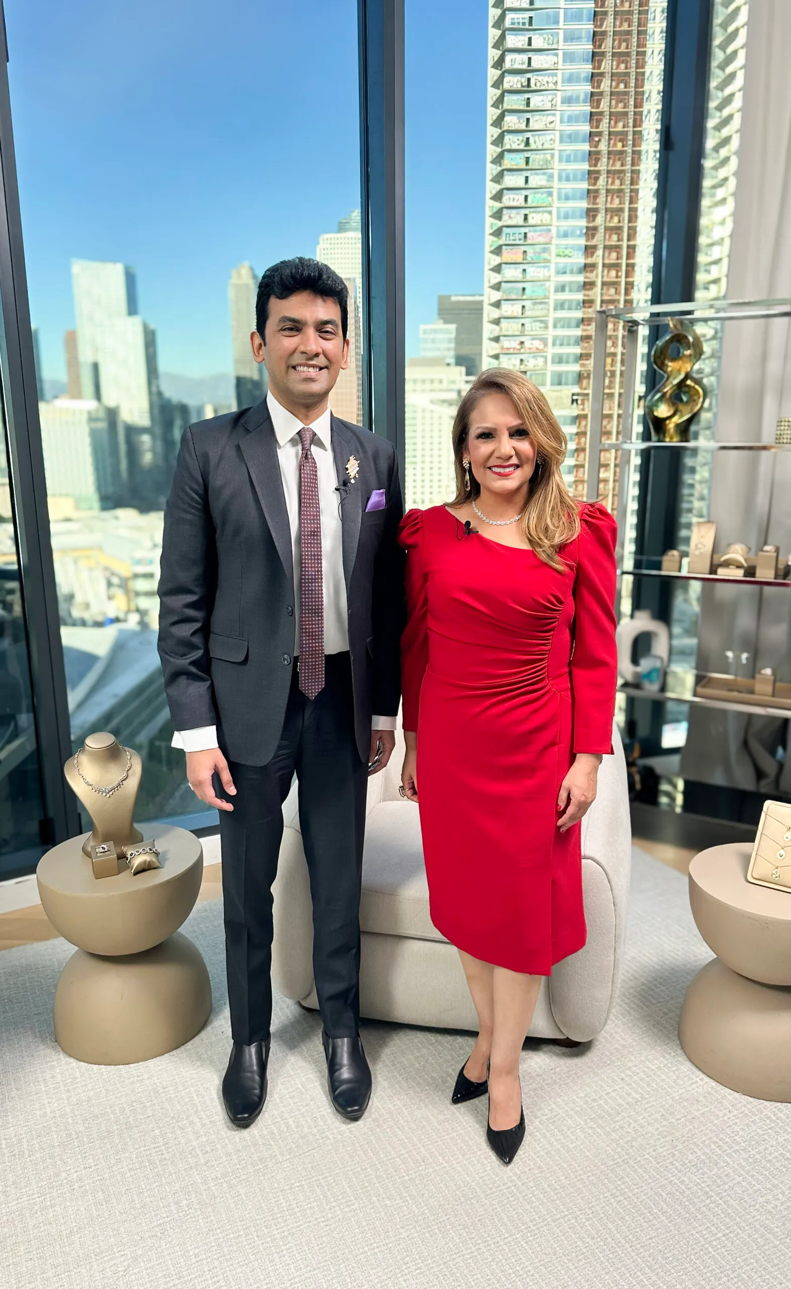 Harakh Mehta, fourth generation diamantaire and founder of HARAKH with etiquette expert Jules Hirst, who appeared on episode four of the Gems with Harakh podcast