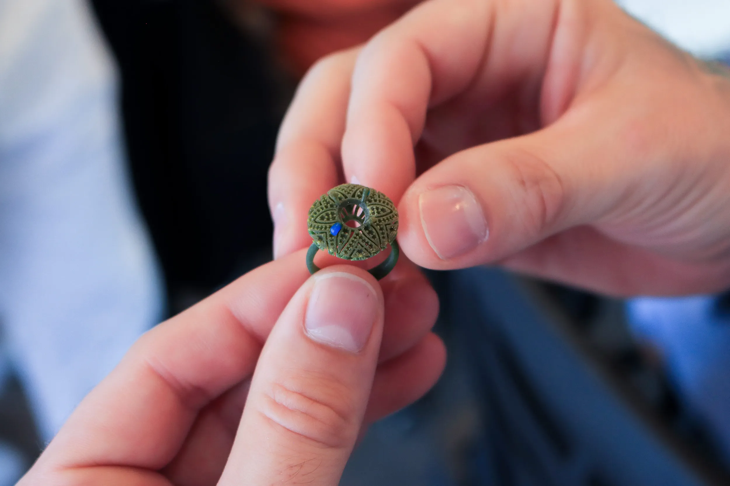 <p>A wax model of a Morebelli cocktail ring before it is transformed into precious metal using the lost-wax casting process </p>