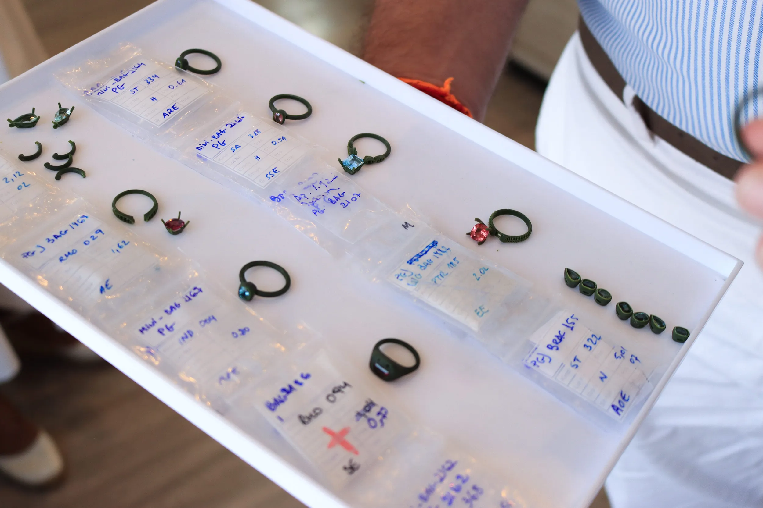 <p>The careful process of designing, crafting and assembling rings at the Morebelli fine jewellery workshop in Madagascar </p>