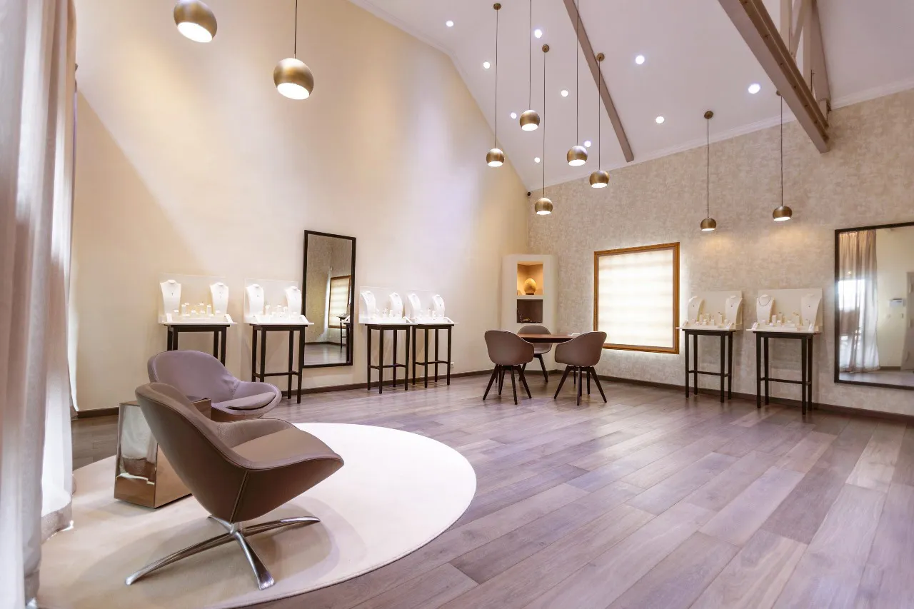 <p>The interior of the Morebelli boutique at the Tana Waterfront shopping centre in Antananarivo, the capital city of Madagascar</p>