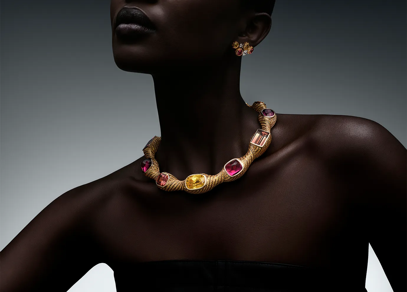 <p>The Joy necklace, set with yellow sapphires and pink, purple and orange tourmalines, from Louis Vuitton’s Virtuosity high jewellery collection</p>
