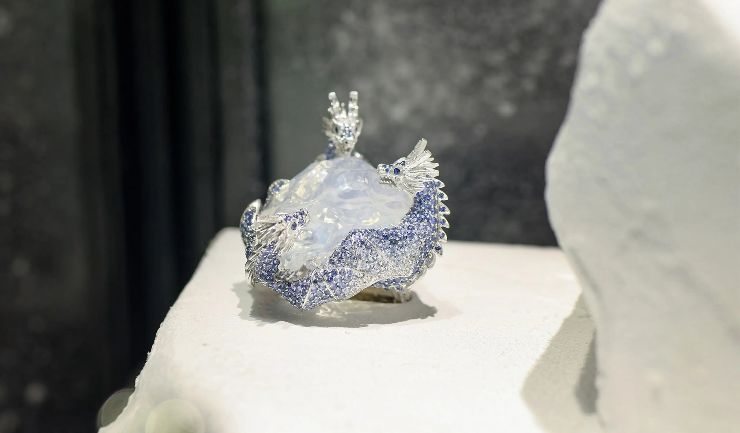 <p>Three dragons fly around a Mexican crystal opal in Lydia Courteille’s new high jewellery ring, a nod to Game of Thrones</p>
