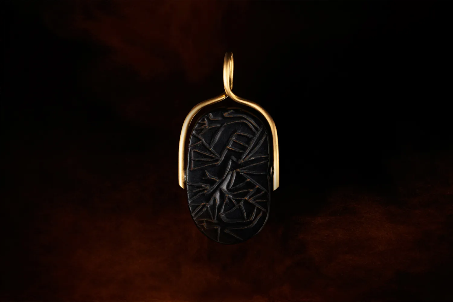 <p>Maison Auclert Anatolian black limestone stamp seal circa 4000 B.C.</p>