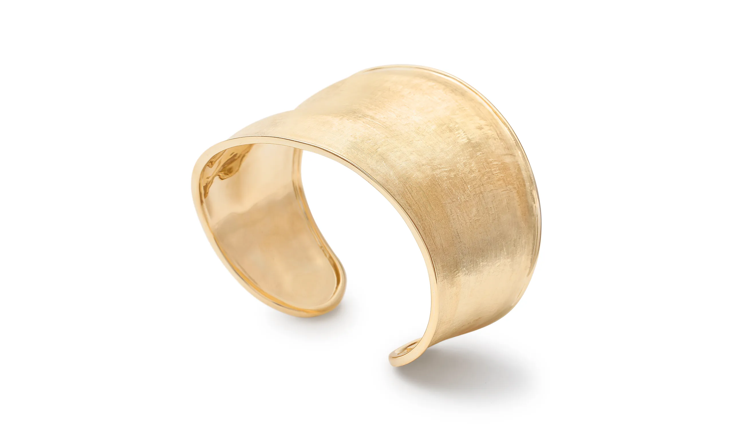 <p>Marco Bicego 18kt yellow gold cuff bracelet from the Lunaria collection, hand-engraved using the Florentine technique</p>