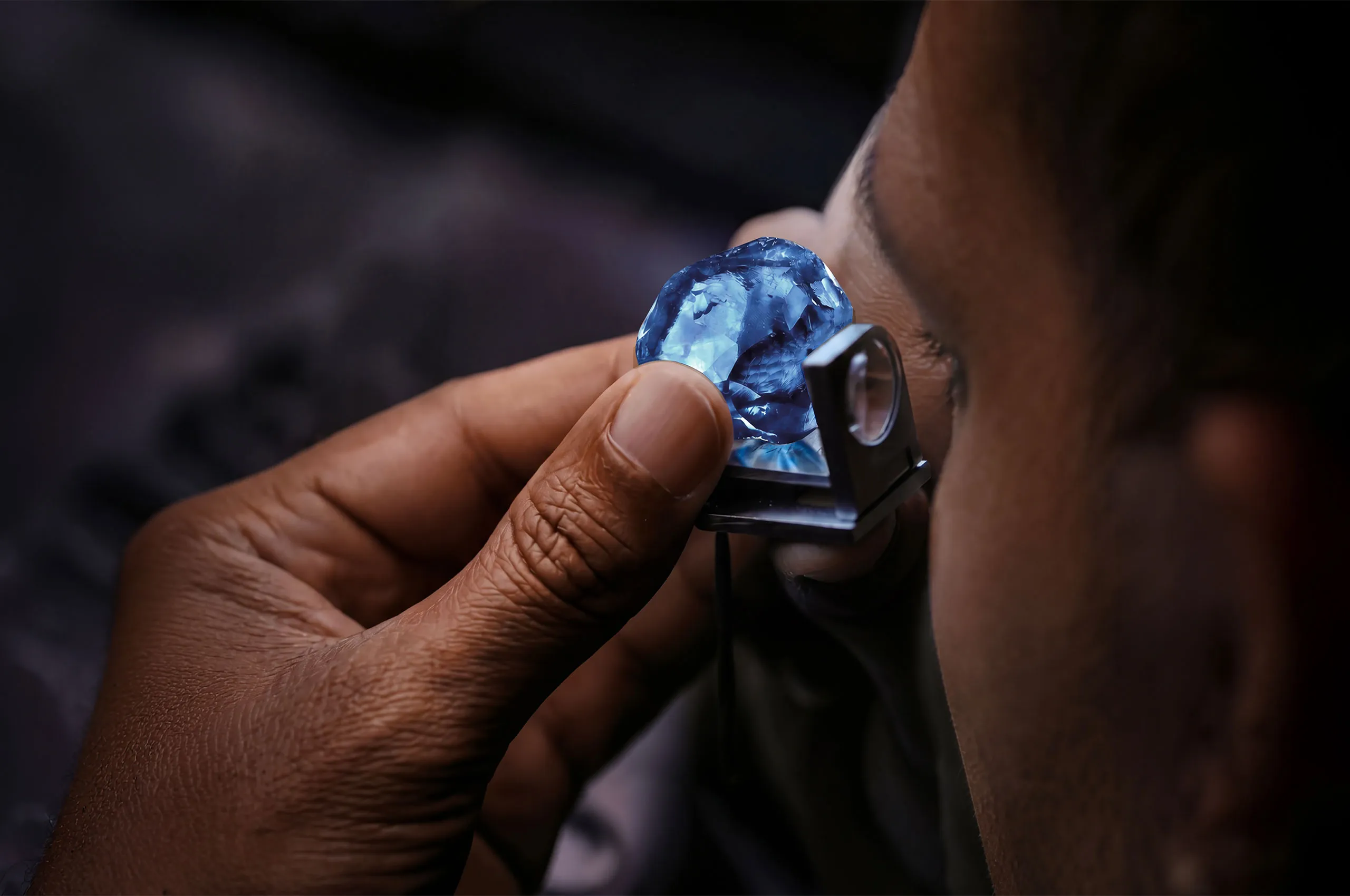 The 20.46-carat Fancy Deep Blue diamond is the largest and rarest blue diamond ever found in Botswana