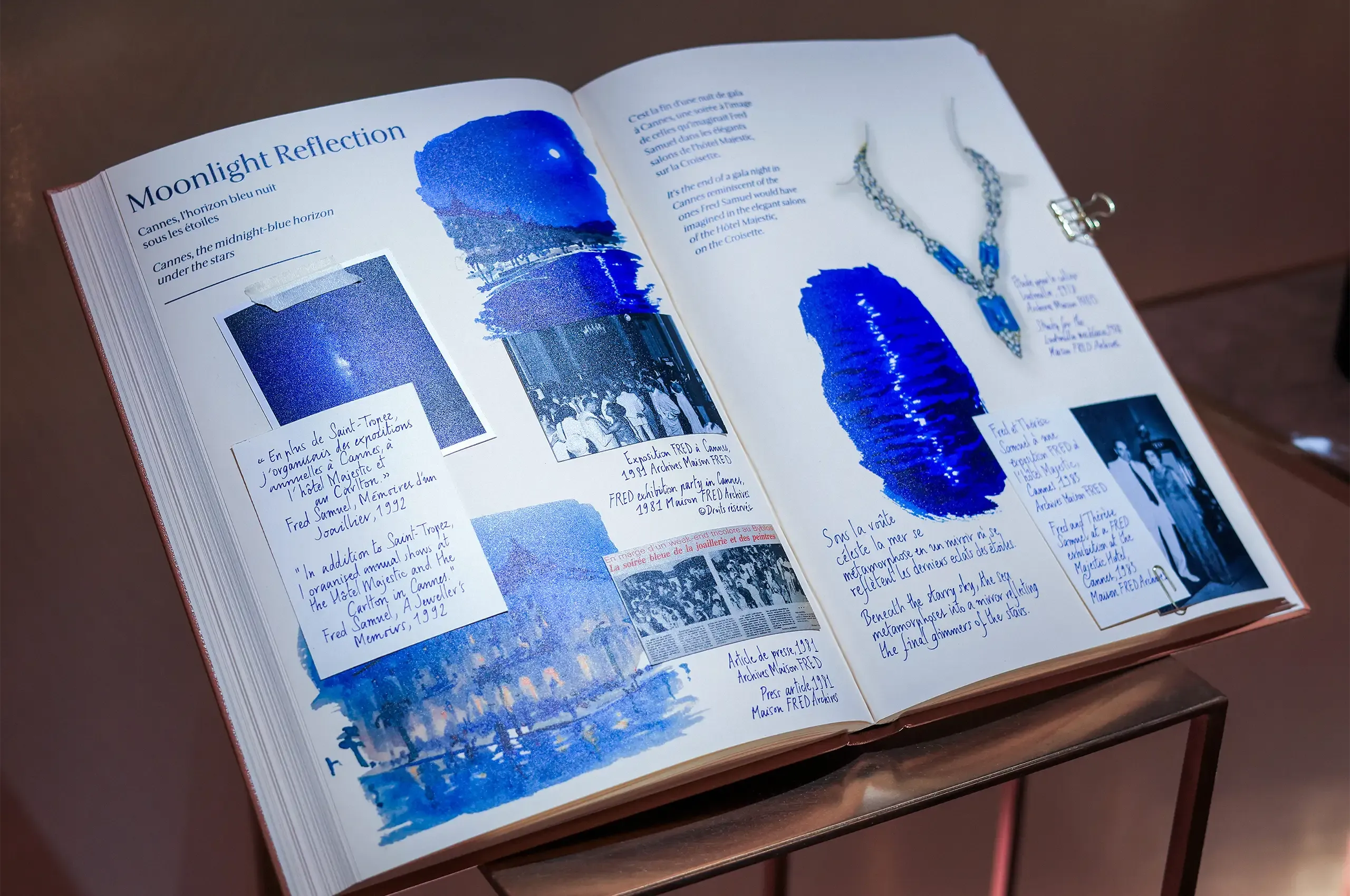 The rich blues that inspired the Moonlight Reflection chapter