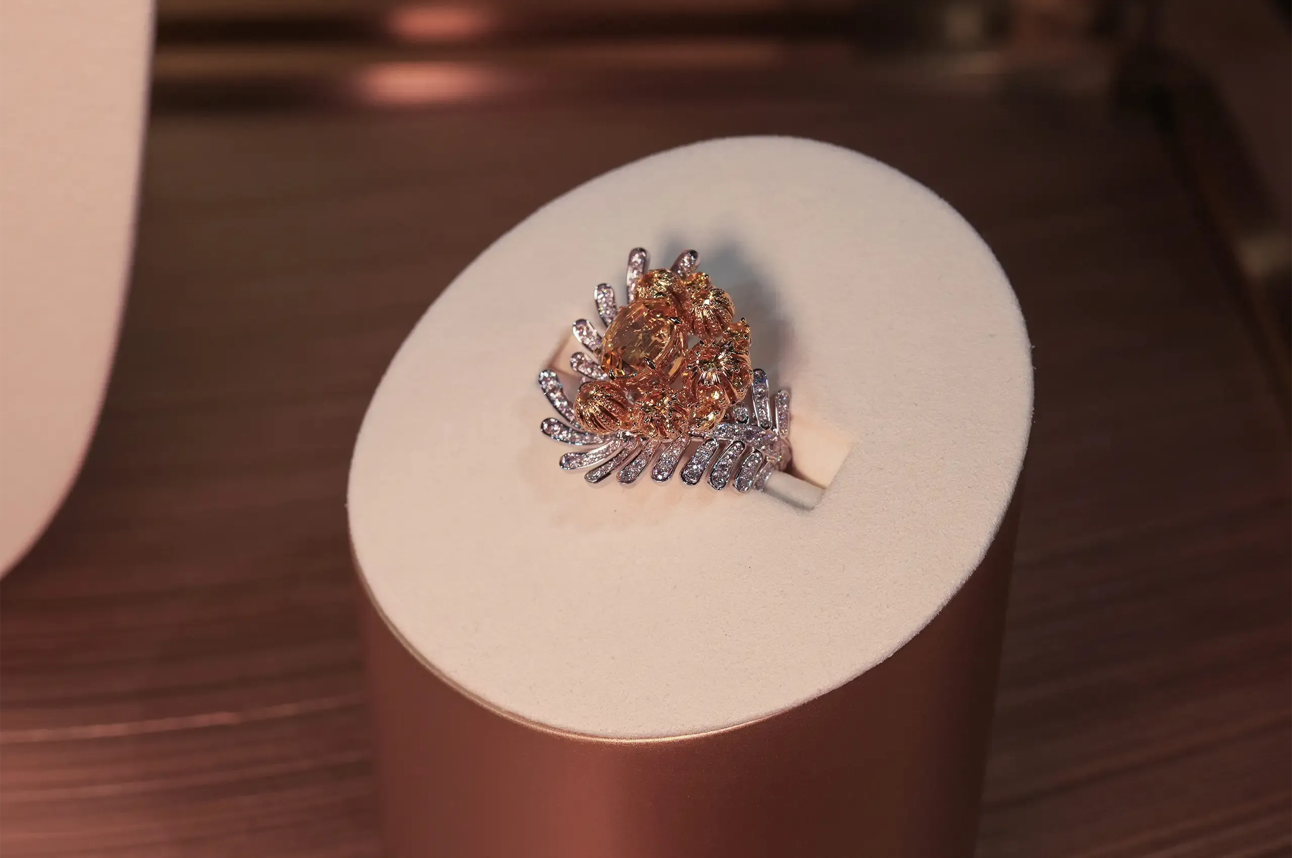 The Blooming Senses ring, set with a 6.01-carat yellow Sri Lankan sapphire