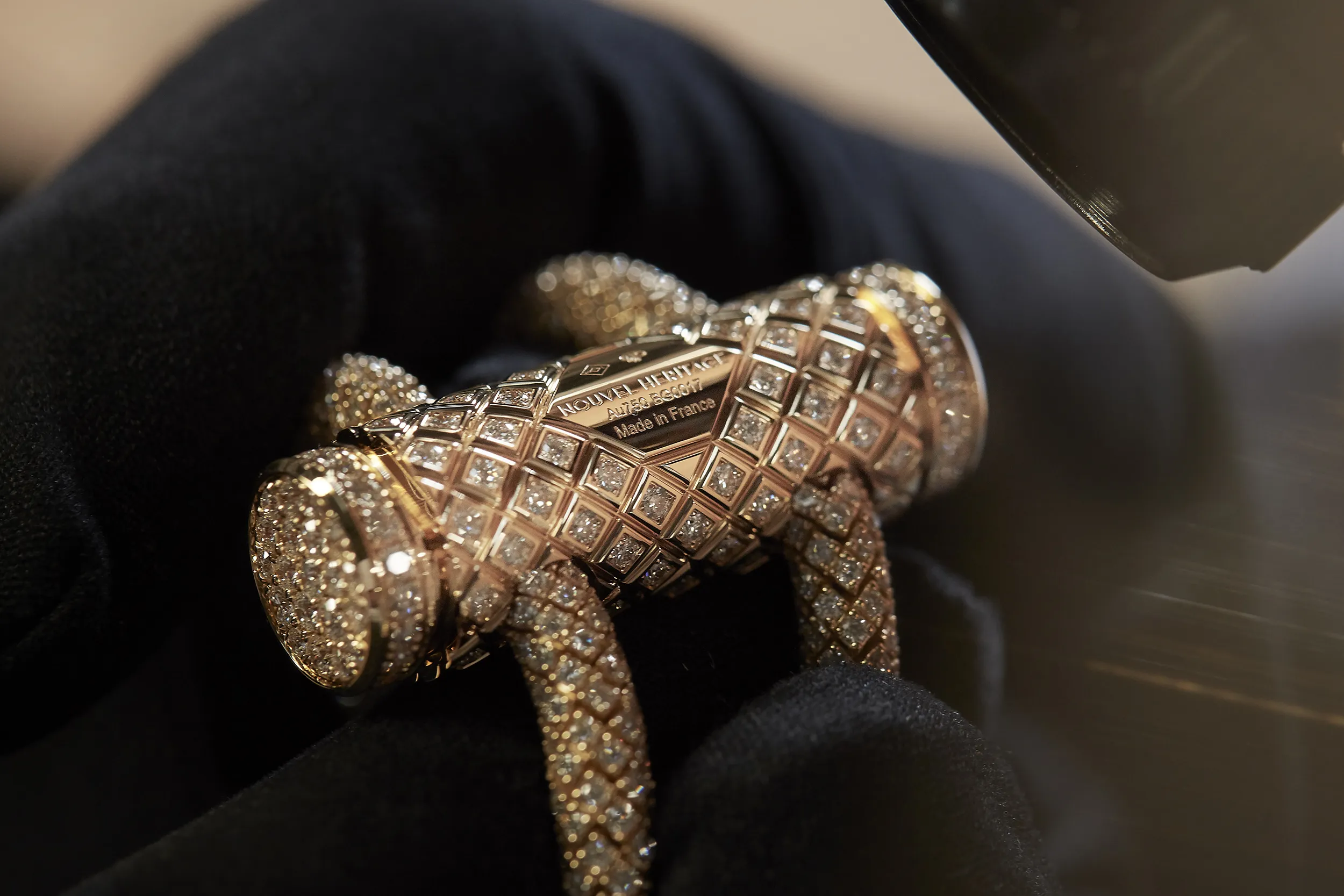 <p>The Nouvel Héritage signature on the reverse of the Latch XL High Jewellery necklace, which has sold to a private collector </p>