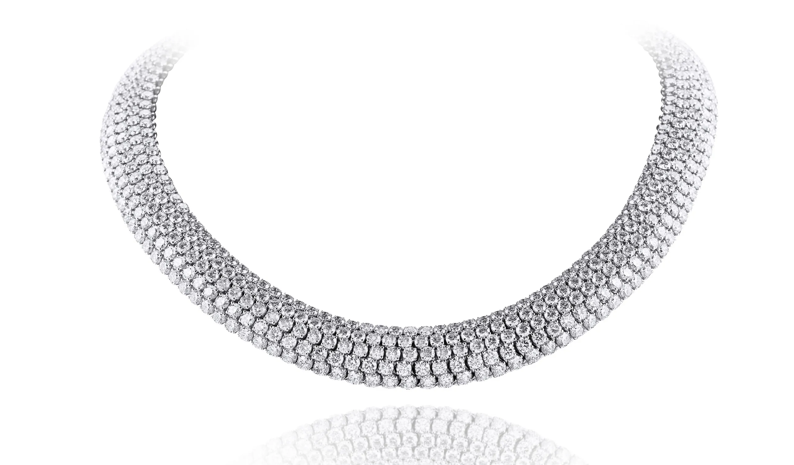 <p>Flexible and supple, the Picchiotti Classics Bombé high jewellery necklace features a rounded profile to maximise the sparkle of the diamonds</p>
