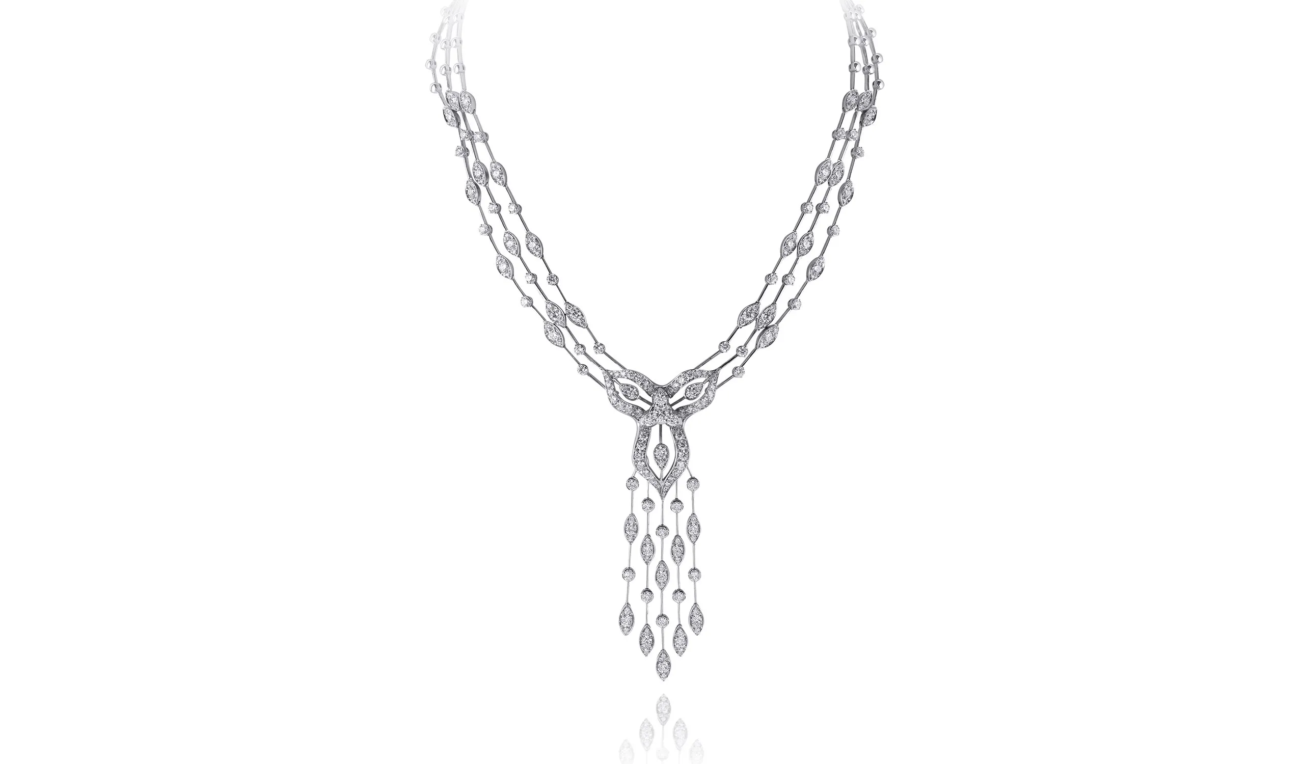 <p>The Picchiotti Classics Diamond Waterfall high jewellery necklace features a cascade of diamonds linked by delicate white gold bars</p>
