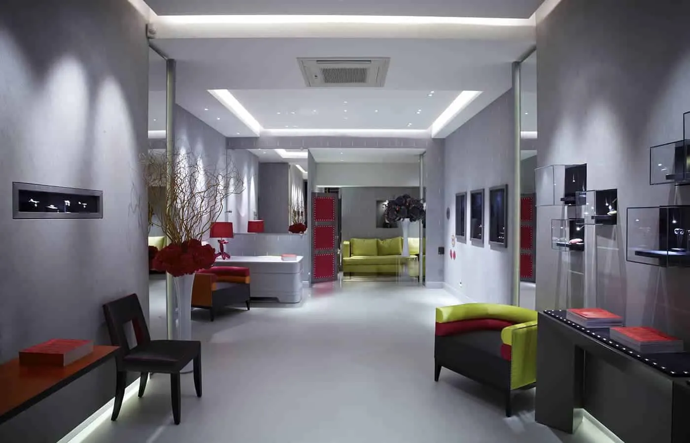 <p>The contemporary interior of the Robinson Pelham boutique on Elystan Street in London</p>