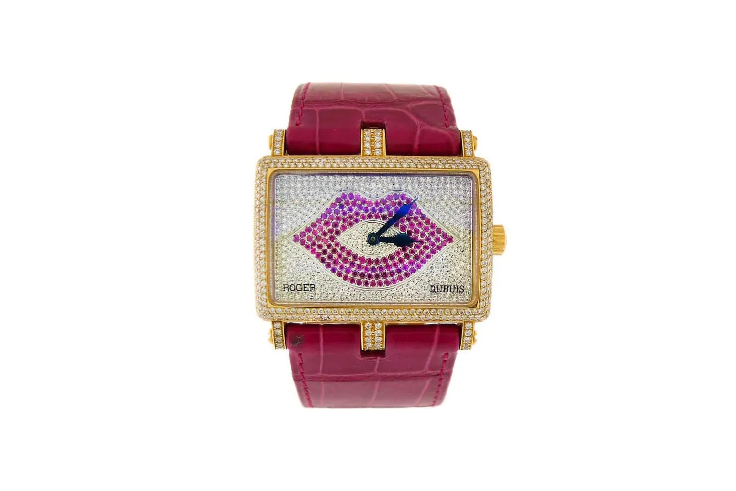 <p>Roger Dubuis watch with rubies and diamonds in yellow gold</p>