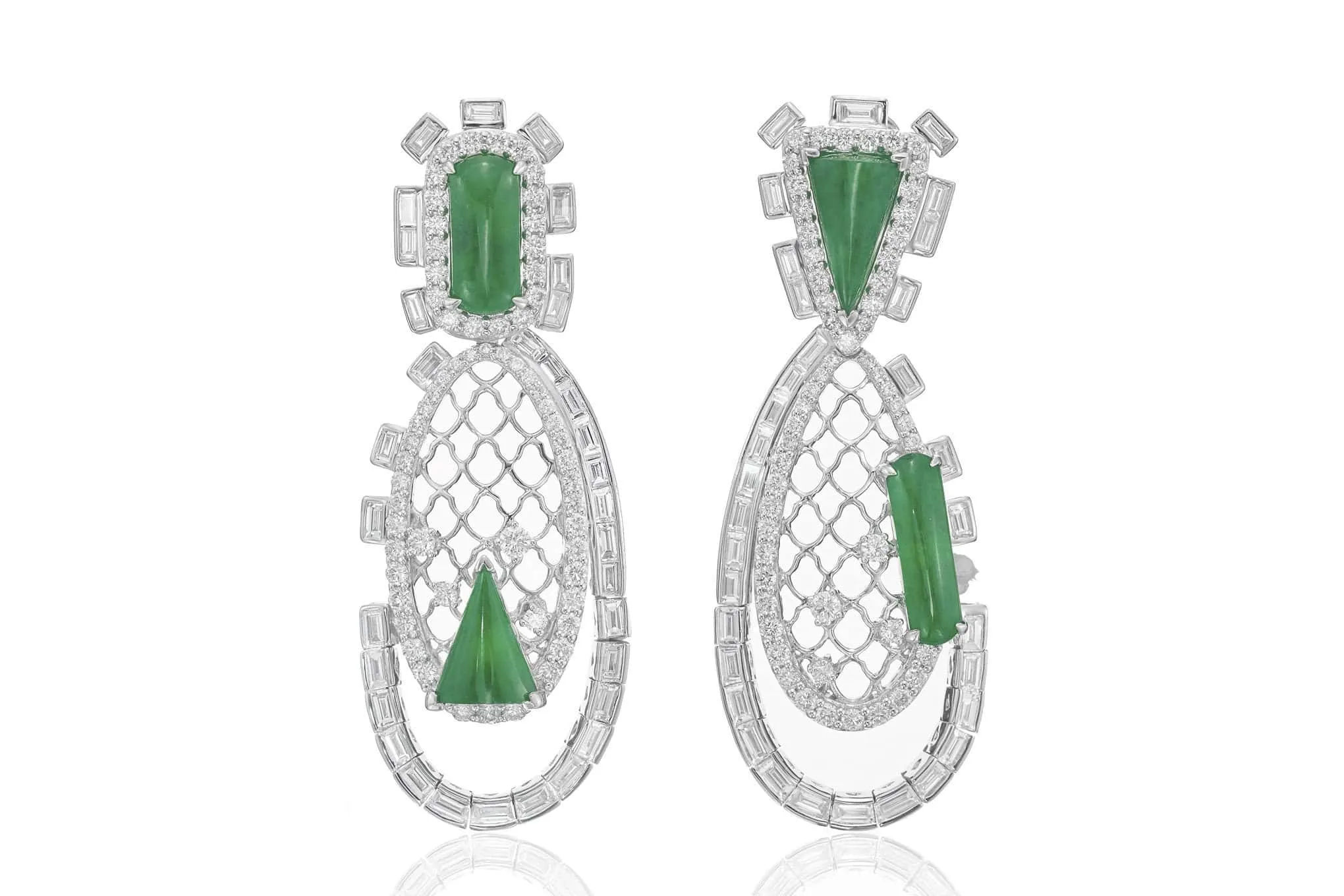 <p> Sarah Ho Jade Earrings</p>