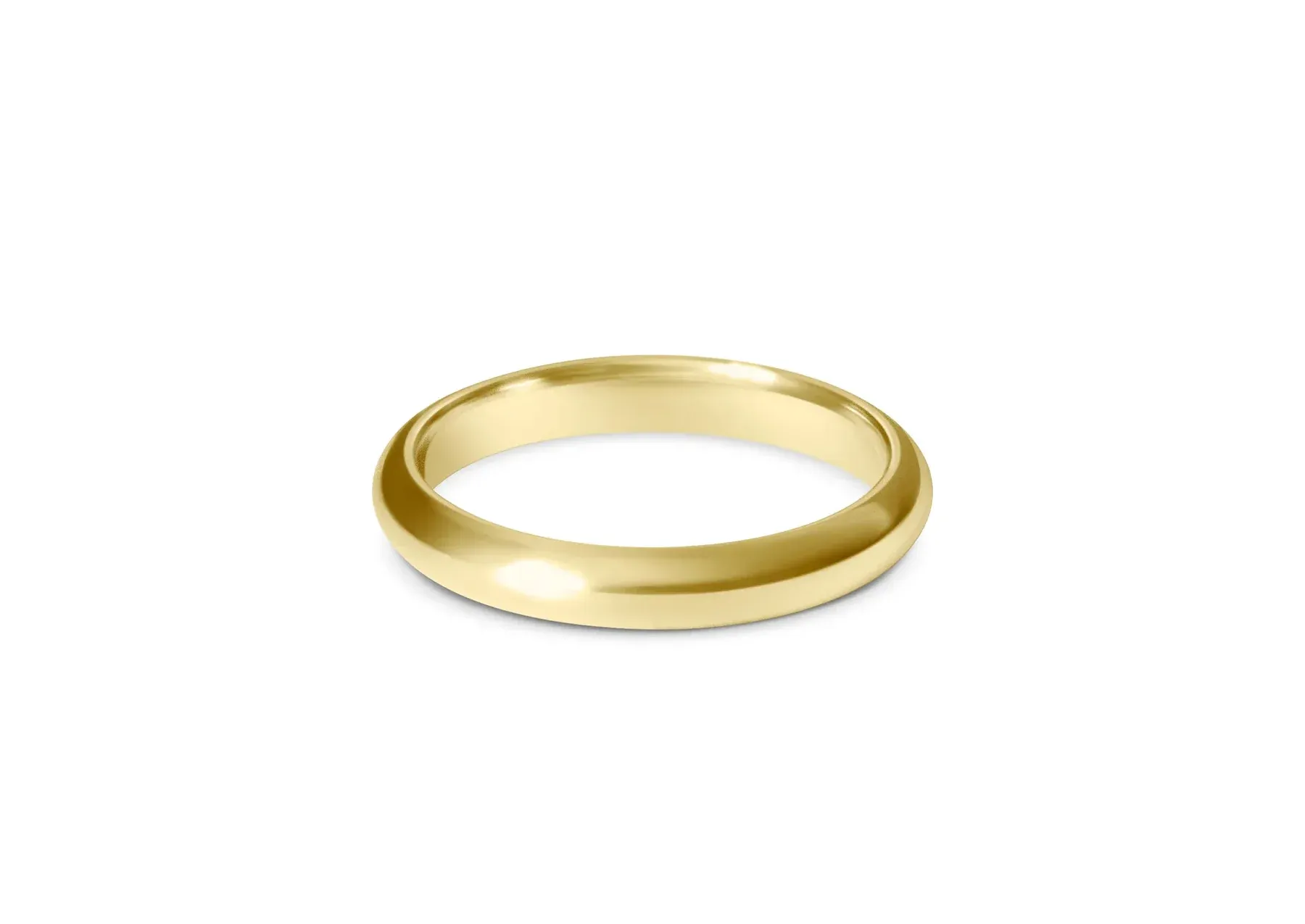 Sophie Breitmeyer D Shaped wedding ring in 18K yellow gold