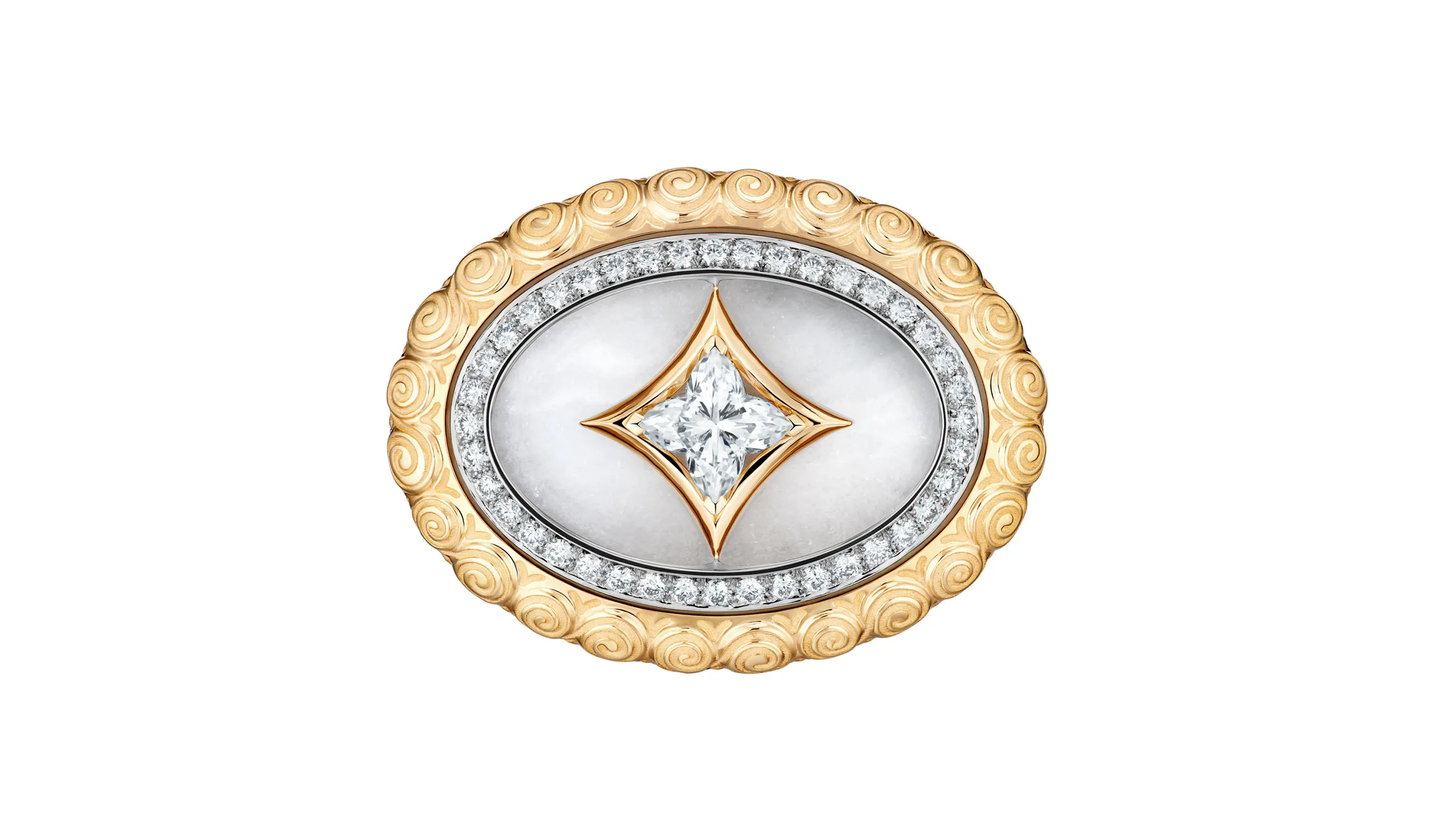 <p>A second Totem high jewellery ring in 18k white and yellow gold with diamonds</p>
