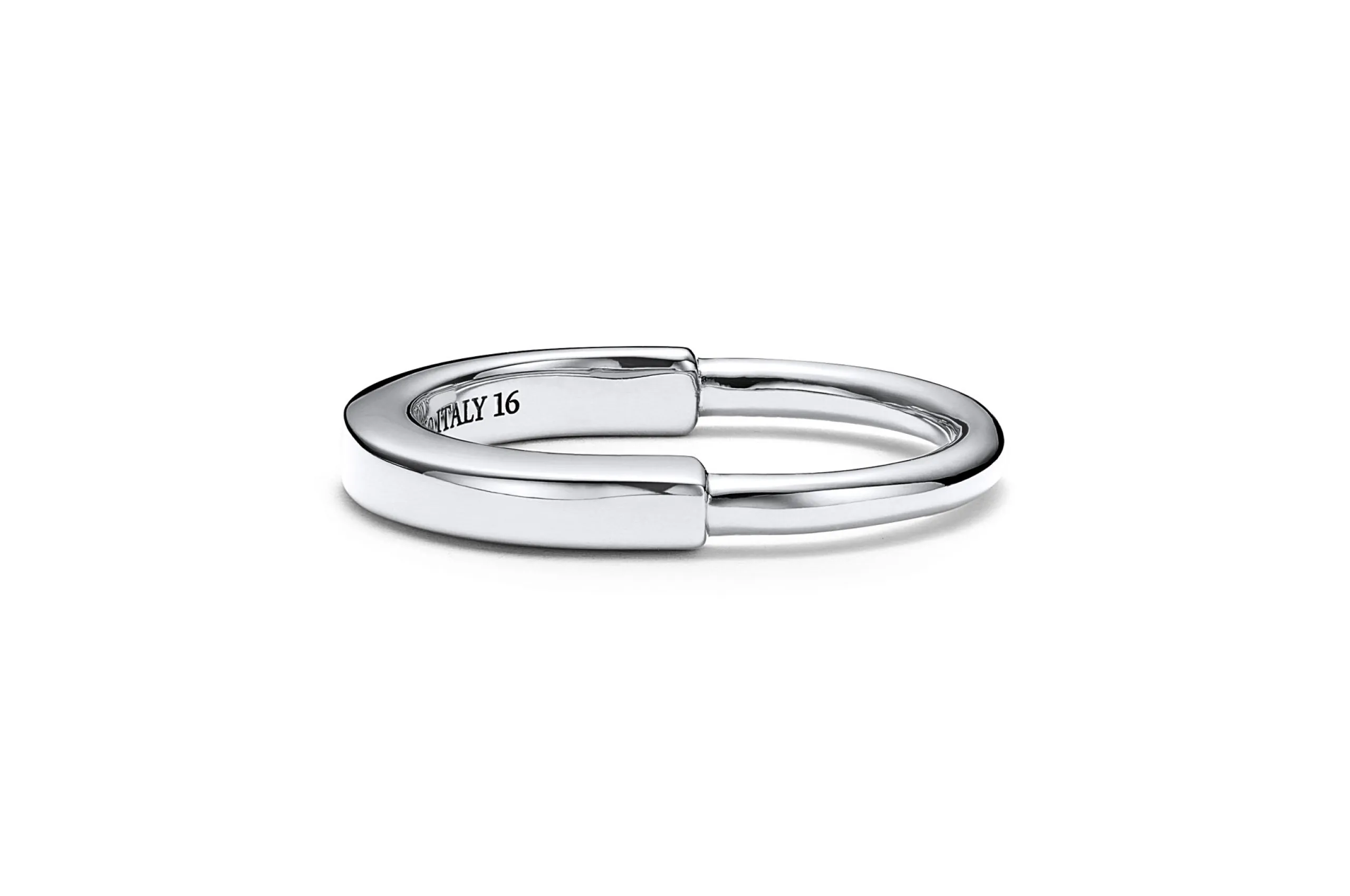 <p>Tiffany & Co.’s Lock ring in 18K white gold has been a big hit with men.</p>