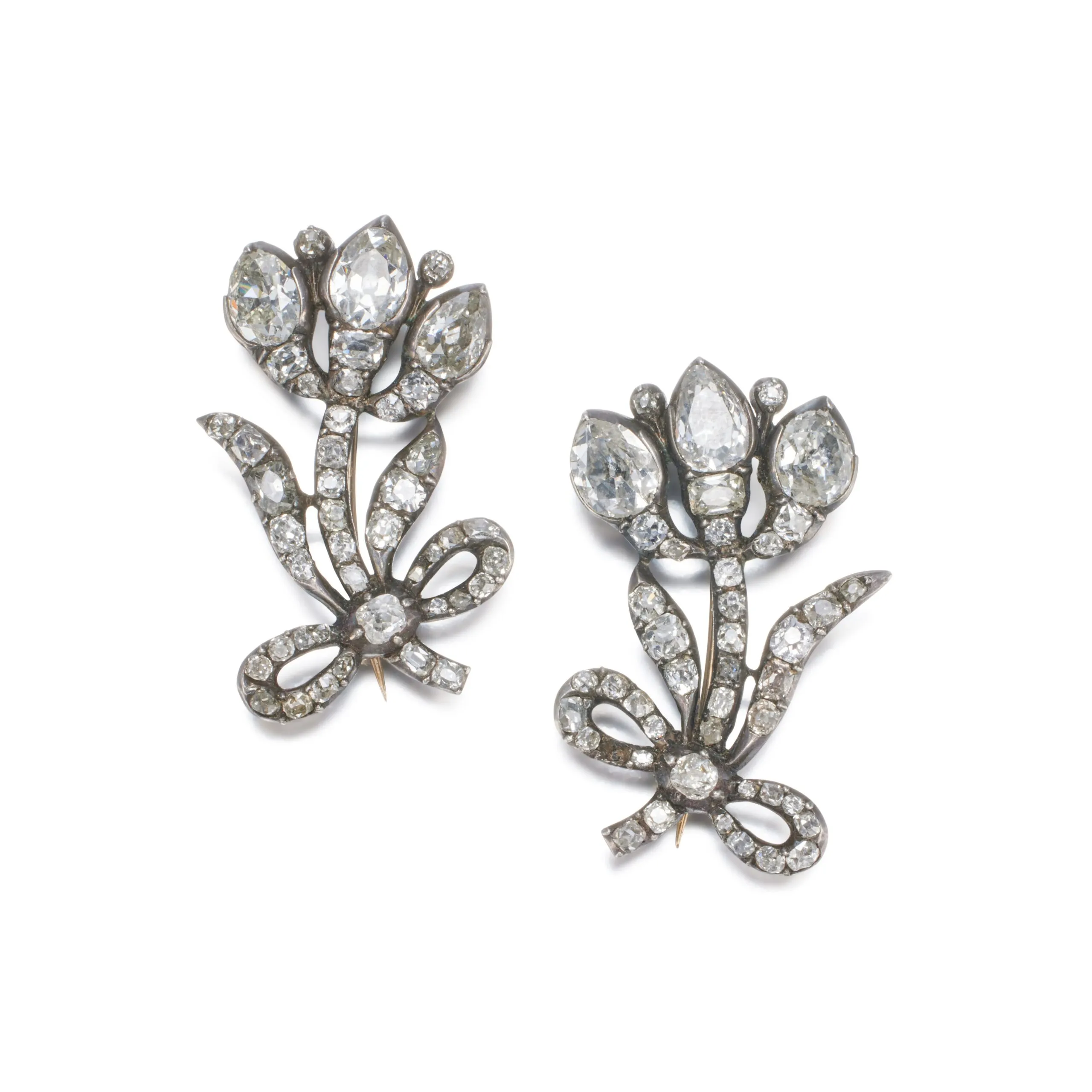 Russian Imperial diamond-set flower trimmings, circa 1780.