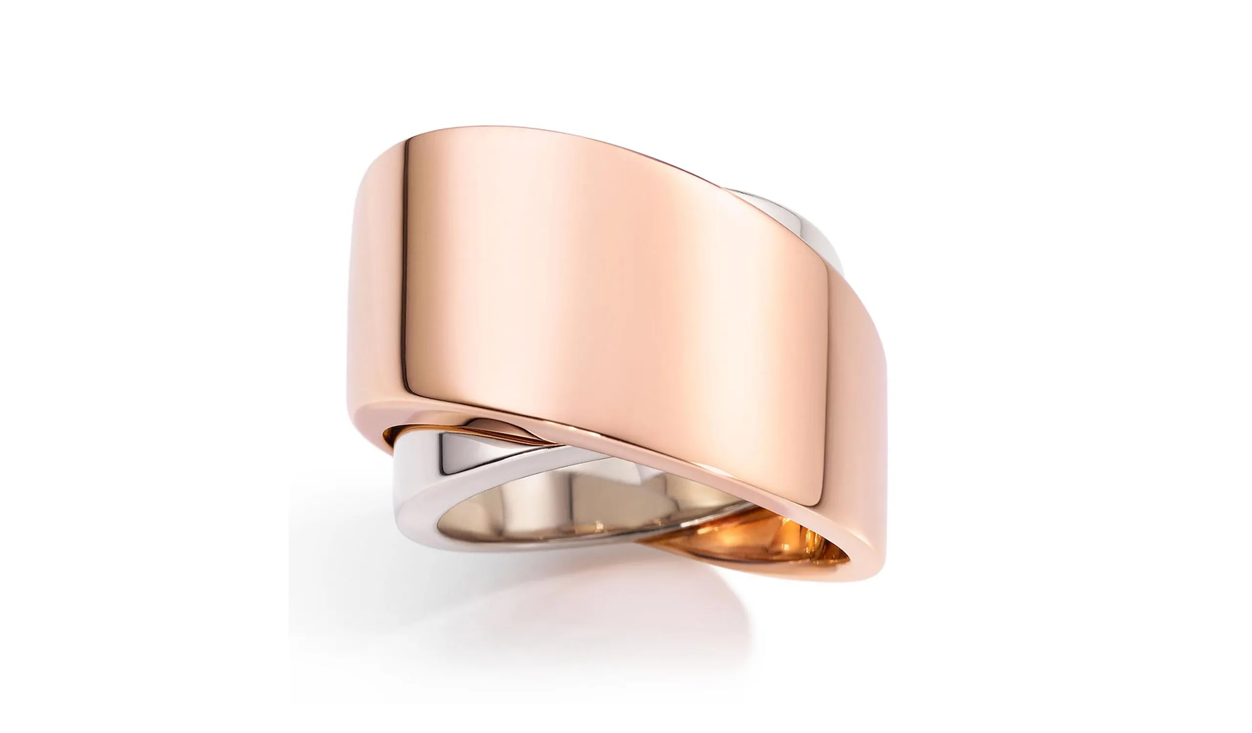 <p>Vhernier Tourbillon ring in 18k rose gold and white gold</p>