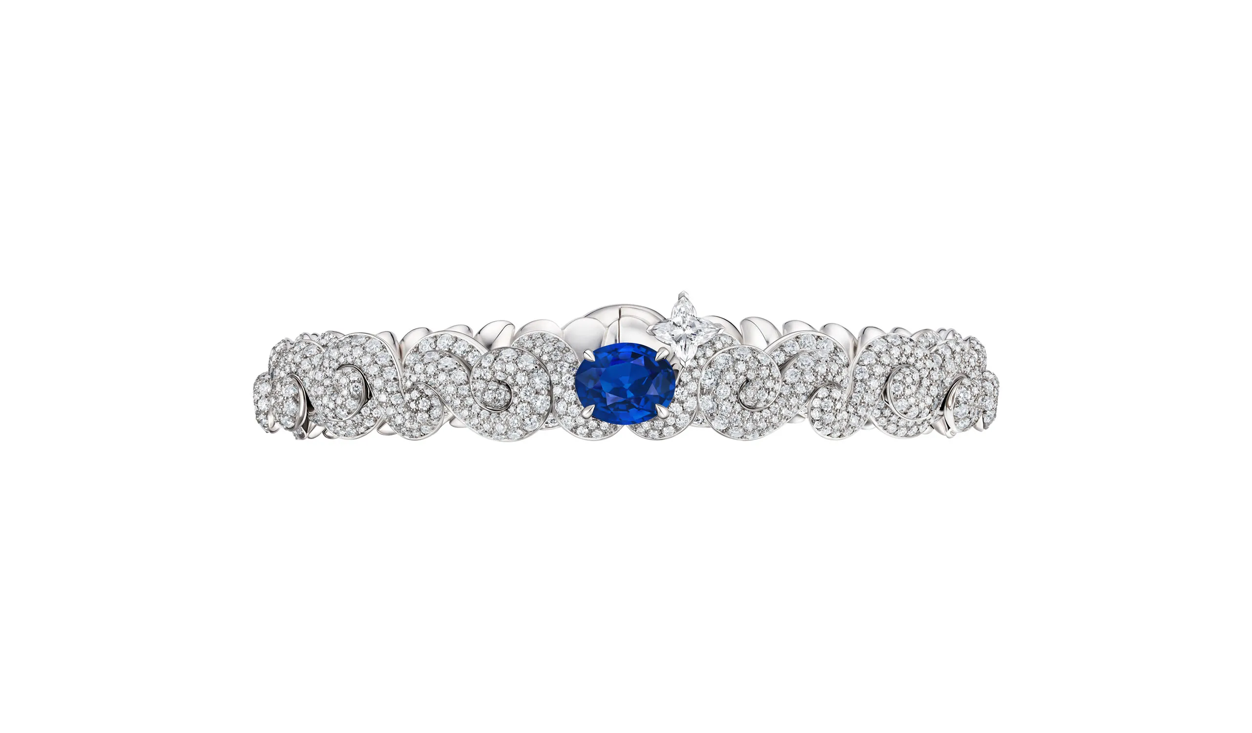 <p>The Whisper sapphire and diamond high jewellery choker</p>

