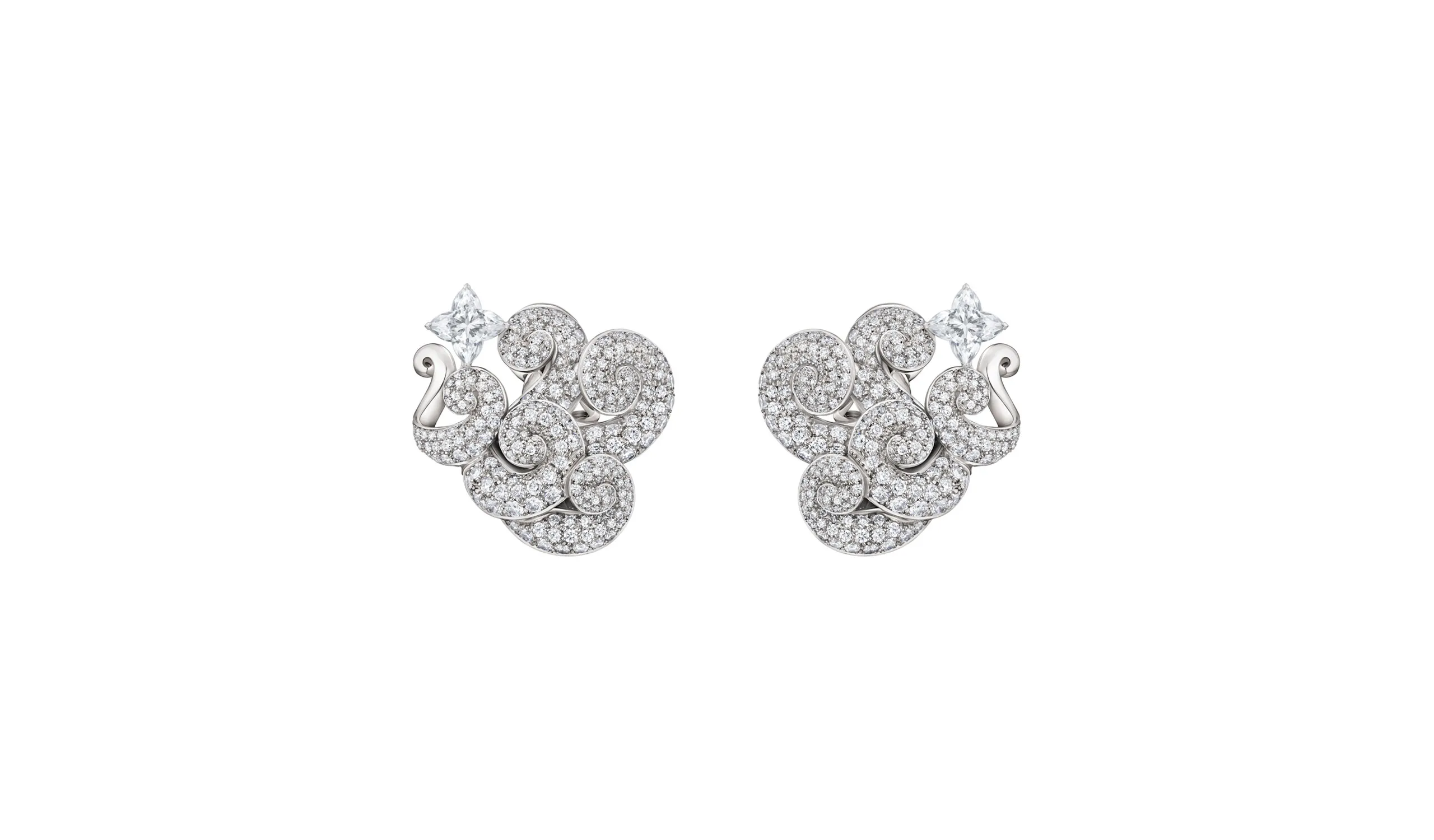 <p>A pair of diamond Whisper high jewellery ear cuffs</p>
