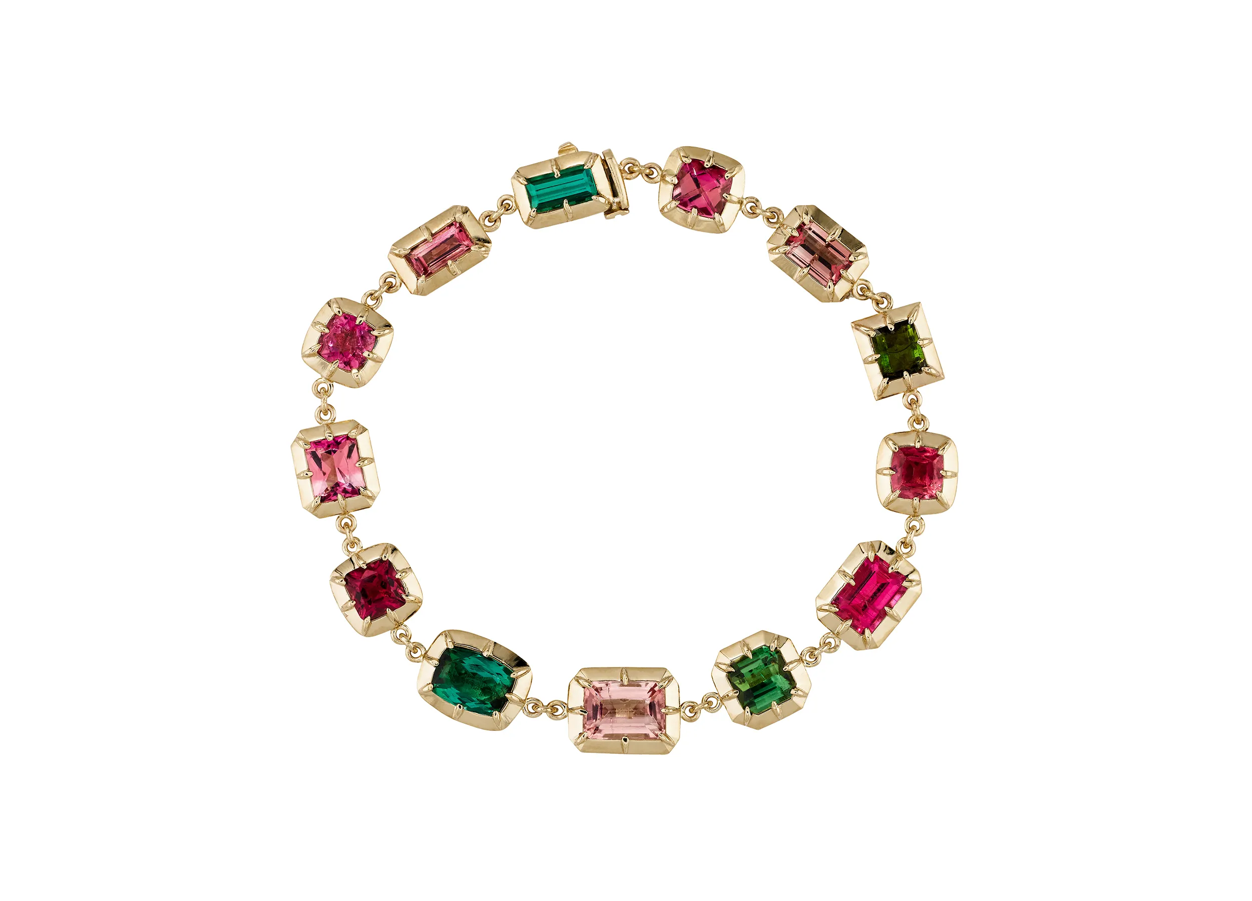 <p>Jacquie Aiche multi-shape tourmaline Sophia tennis bracelet</p>
