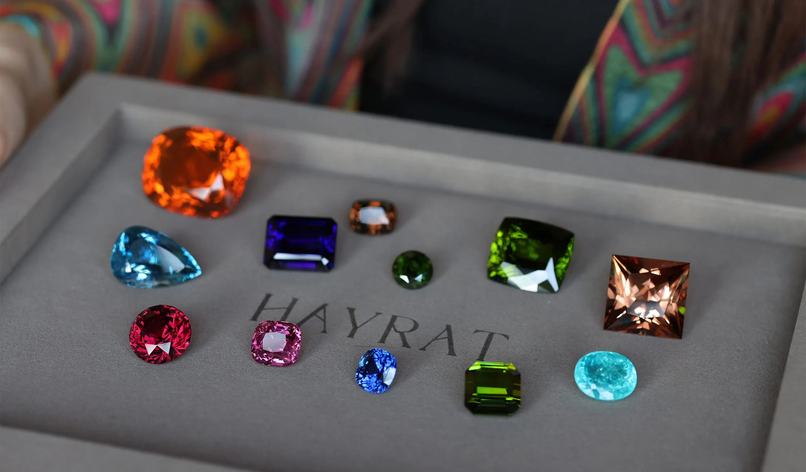 <p>Hayrat Fine Gems in Dubai specialises in exceptional coloured gemstones with a strong sense of energy and character</p>
