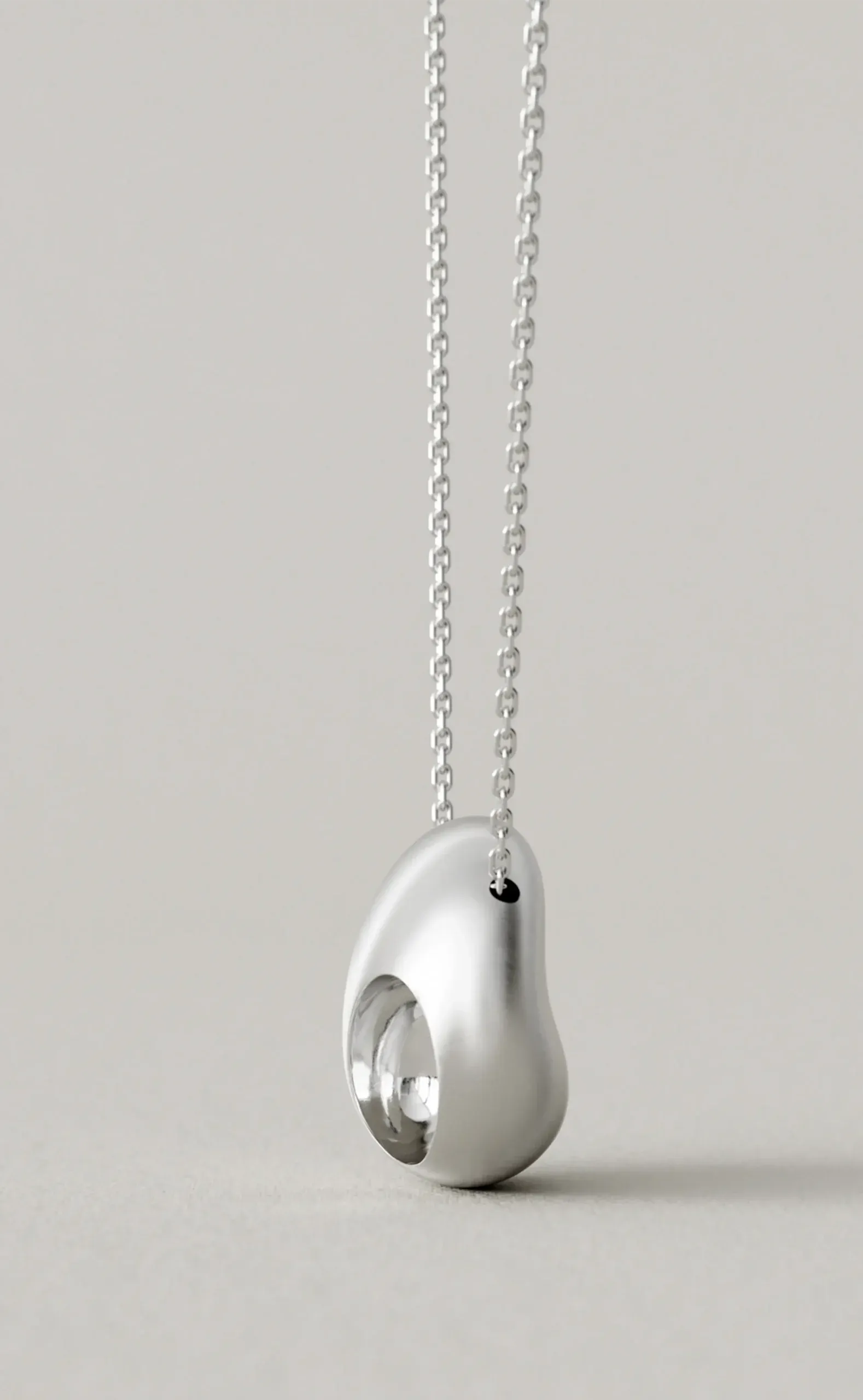 CAVE Oval Medium Pendant in sterling silver.