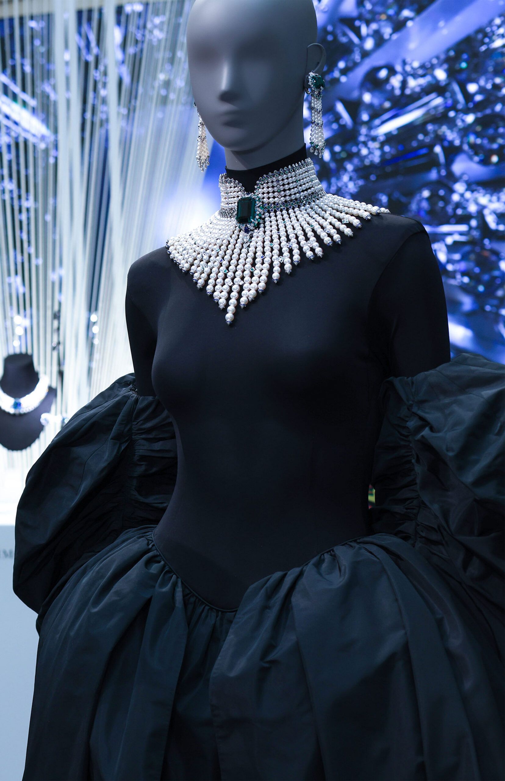 Mikimoto’s star gemstone at Haute Couture Week came in the form of a remarkable 104.52-carat green tourmaline