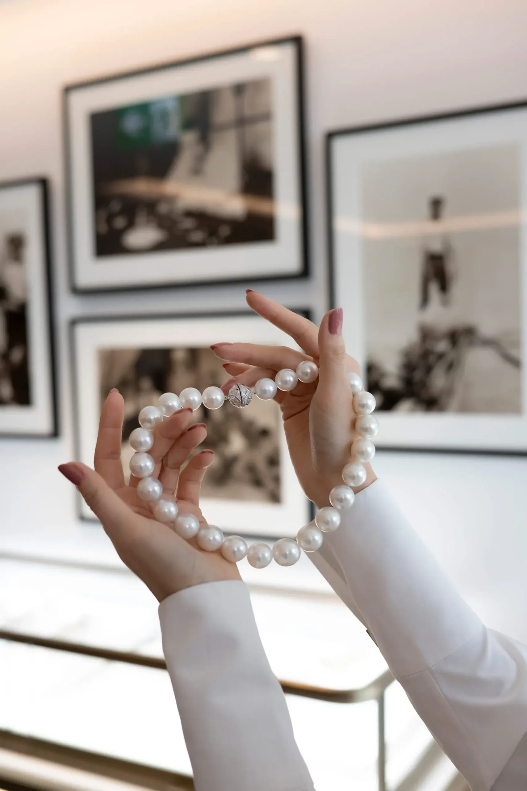 A strand of perfectly matched AUTORE South Sea pearls