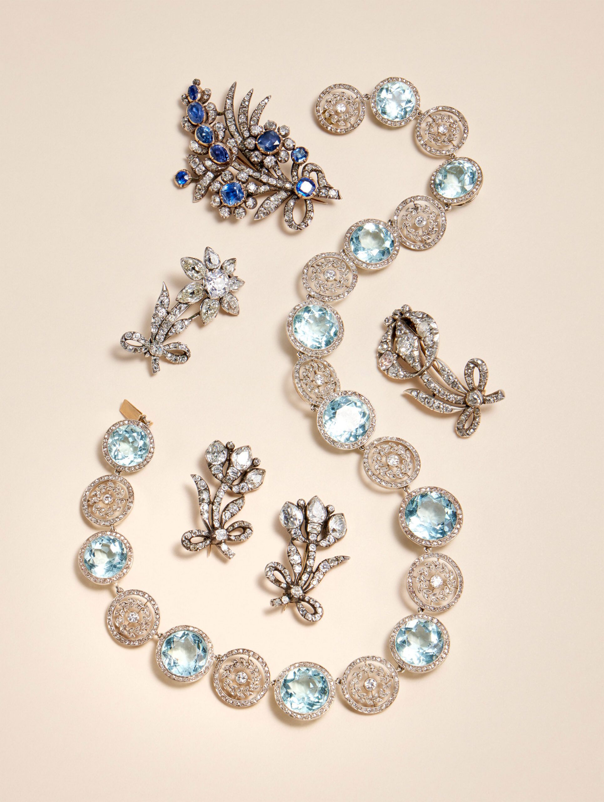 Russian Imperial Jewels, from Sotheby's Artistic Luxury Auction, featuring aquamarines and diamonds from the Russian Imperial era