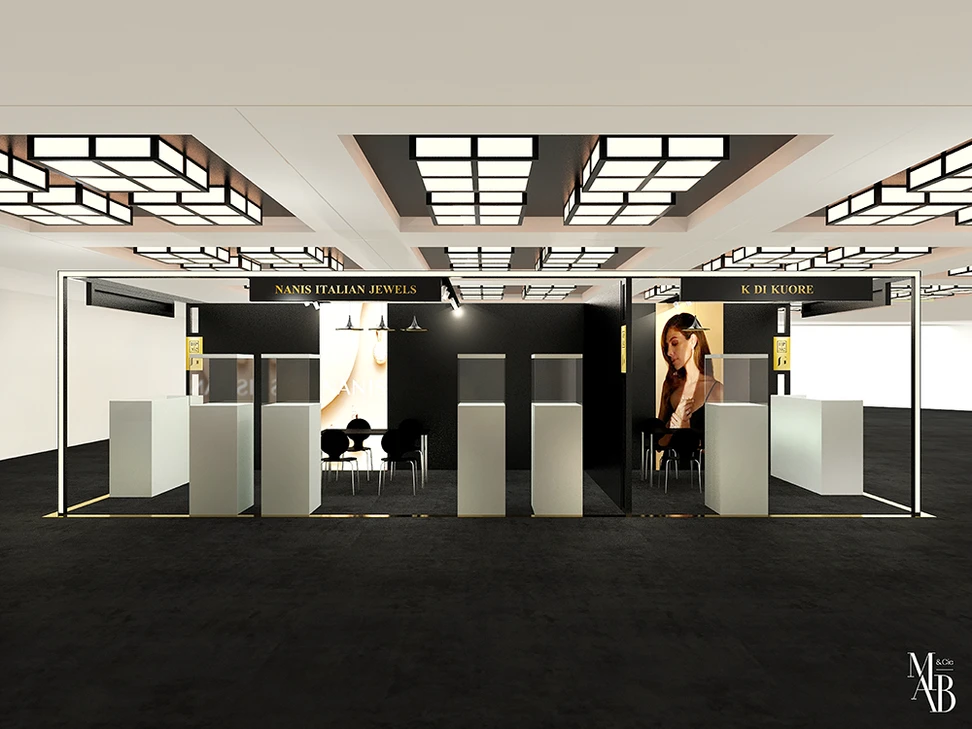<p>Concept art for Jewellery Geneva booths, allowing each brand to spotlight its personality and fine jewellery creations for visitors</p>

