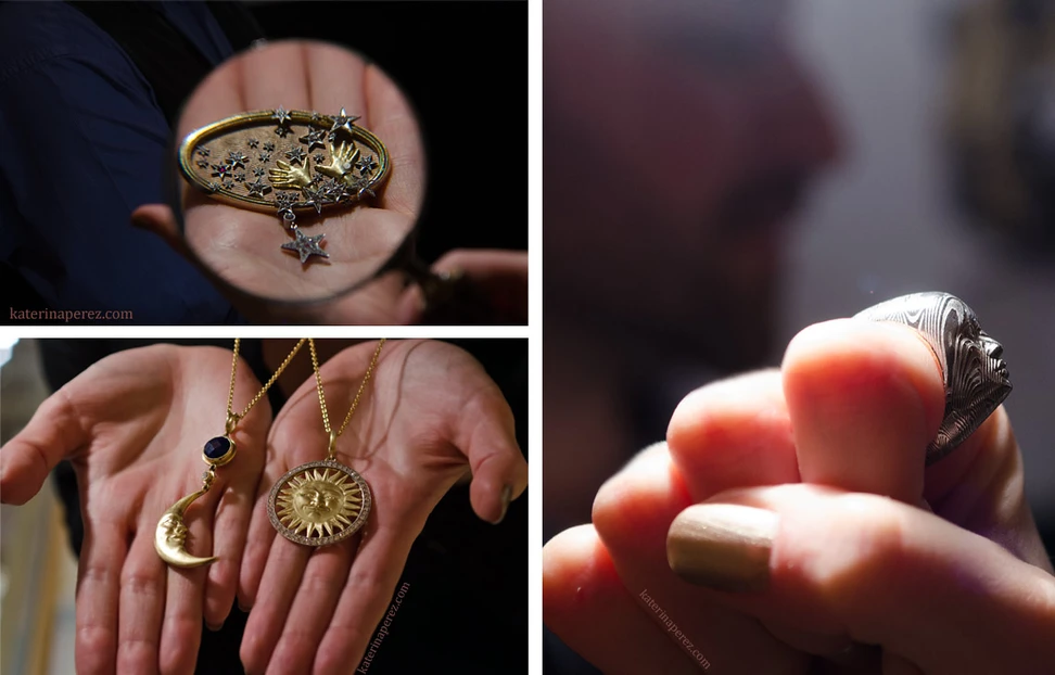 <p>Anthony Lent jewellery at Couture 2014</p>