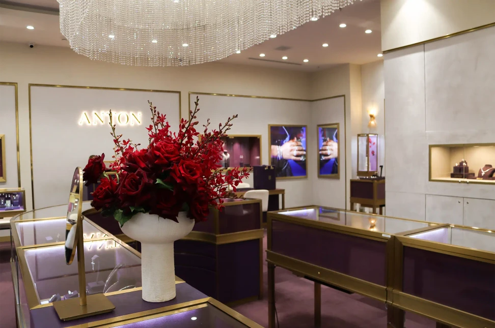 Inside ANTON Jewellery’s flagship boutique at Chadstone Shopping Centre in Melbourne