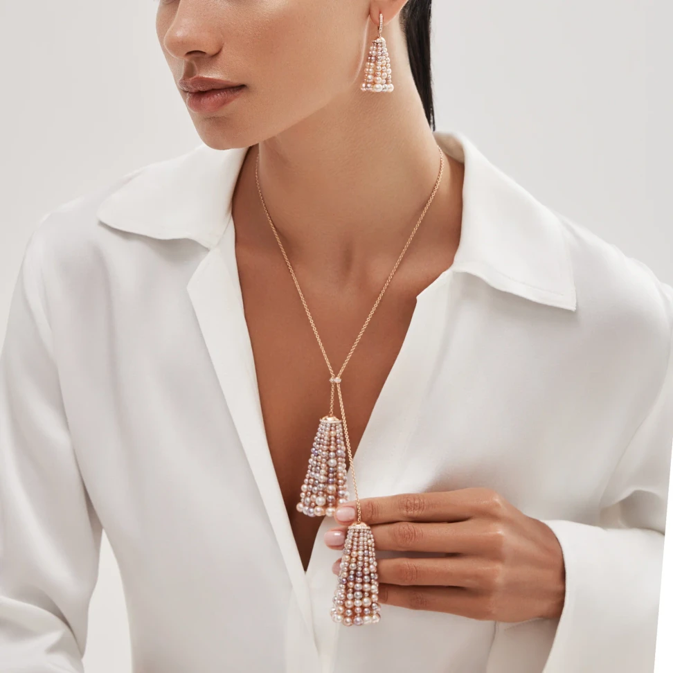 <p class="h2 product-single__title">Bahar Gafla Double Tassel Necklace</p>
