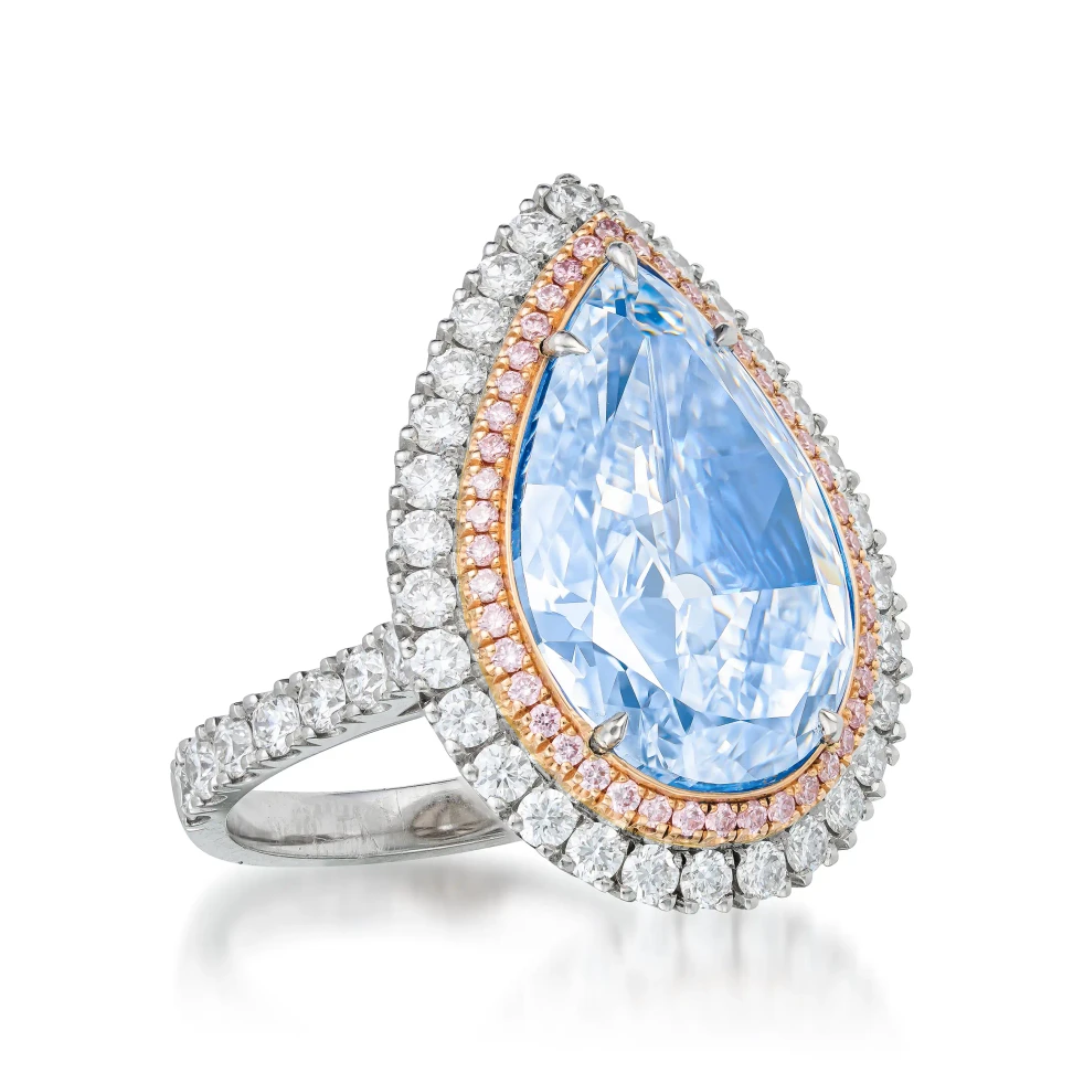 Only two blue diamonds weighing more than eight carats have previously been offered at auction in the UK.
