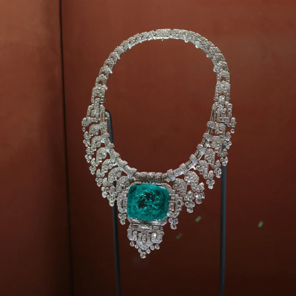Cartier’s diamond and emerald necklace, commissioned in 1932 by Lady Beatrice Forbes, Countess of Granard