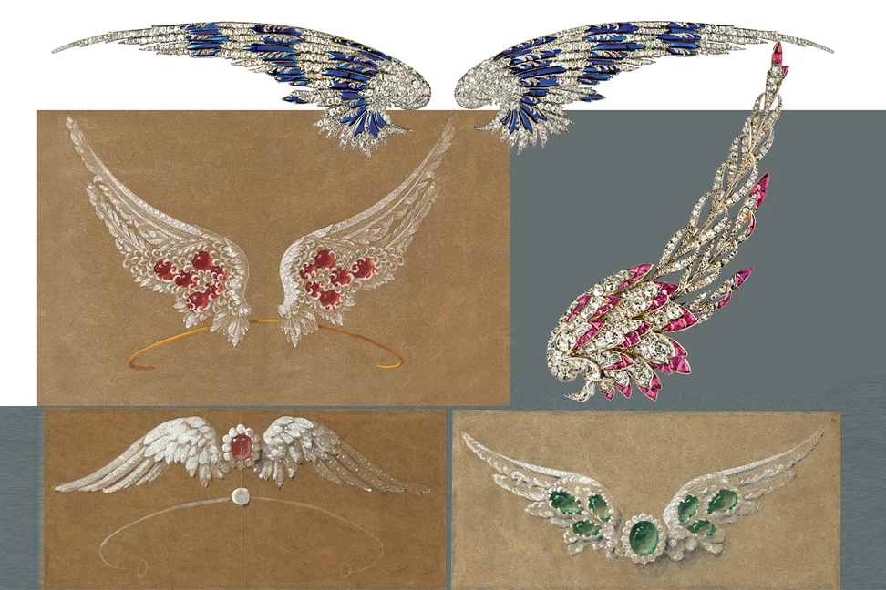 <p>Chaumet drawings and finished jewellery</p>
<p>&nbsp;</p>
