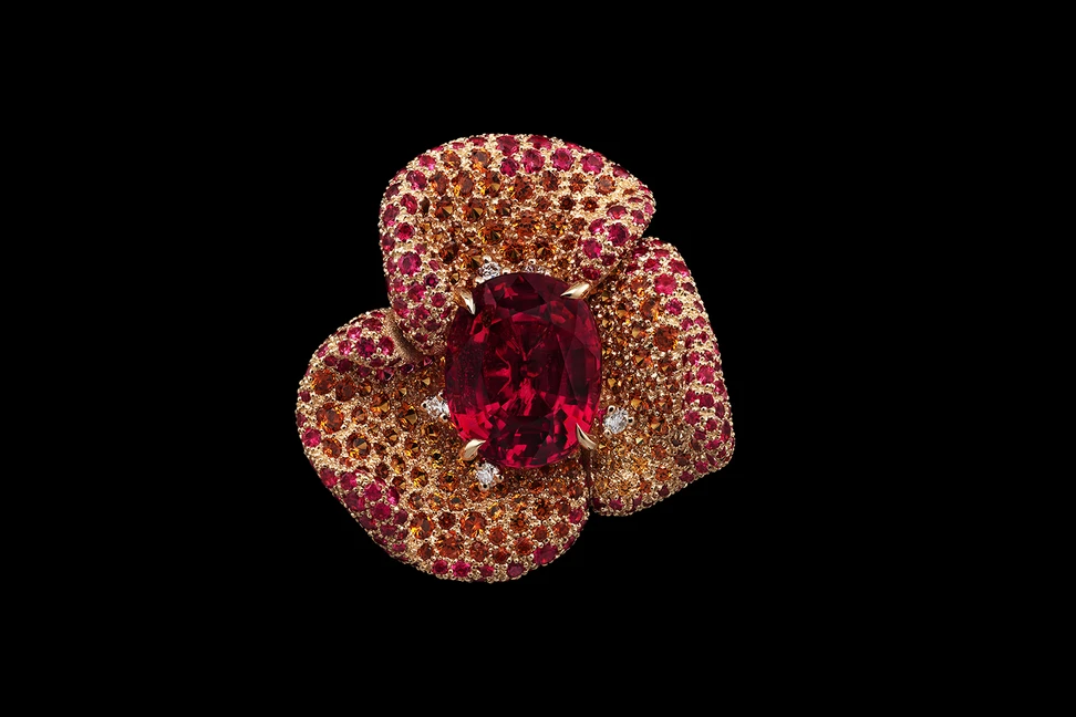 <p>A creation from the Diorexquis Nature Precieuse High Jewellery collection in a palette of orange and red hues</p>