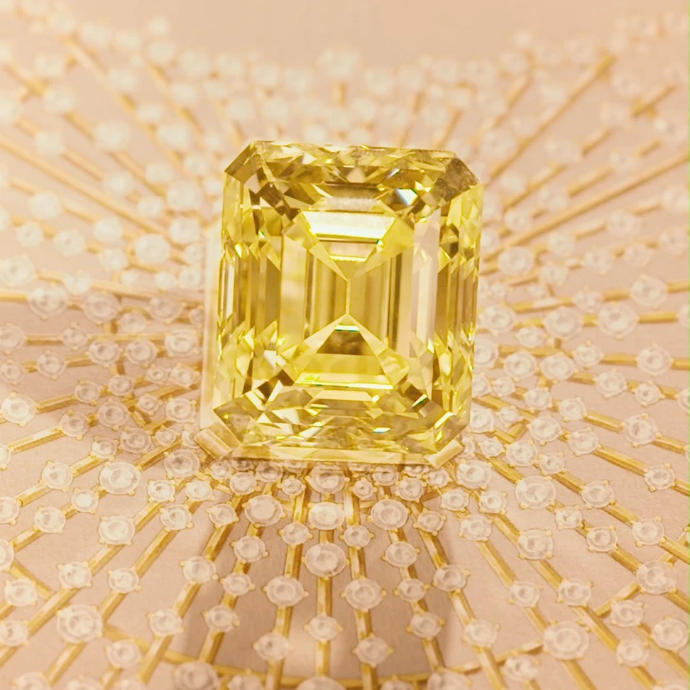 The 101-carat emerald cut Fancy Intense Yellow diamond first entered FRED's collection in the 1970s before being sold. When it resurfaced in 2021, it was reacquired by the Maison