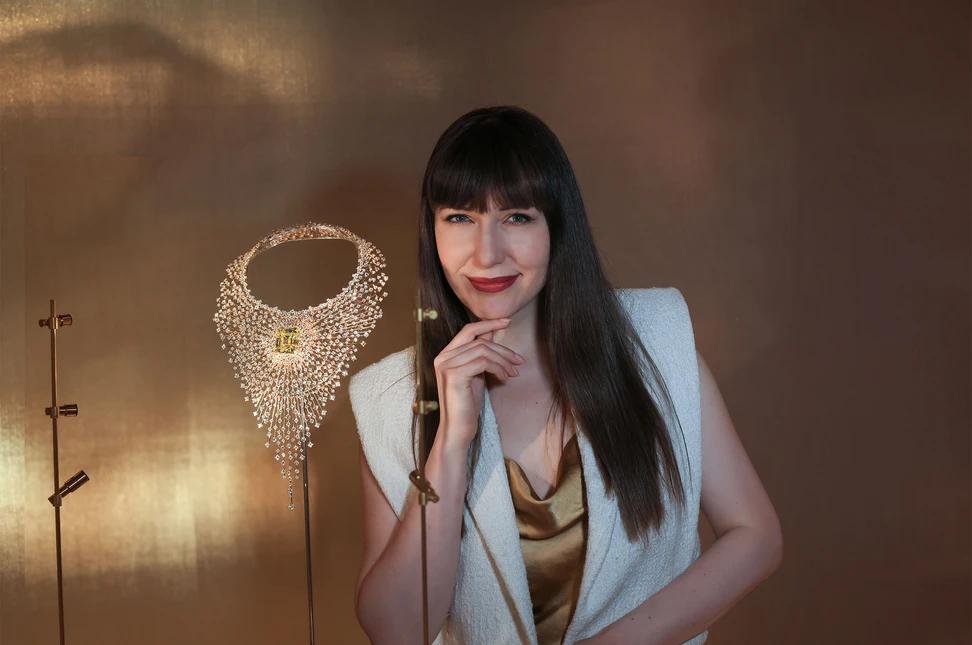 Katerina with FRED's Soleil d’Or necklace