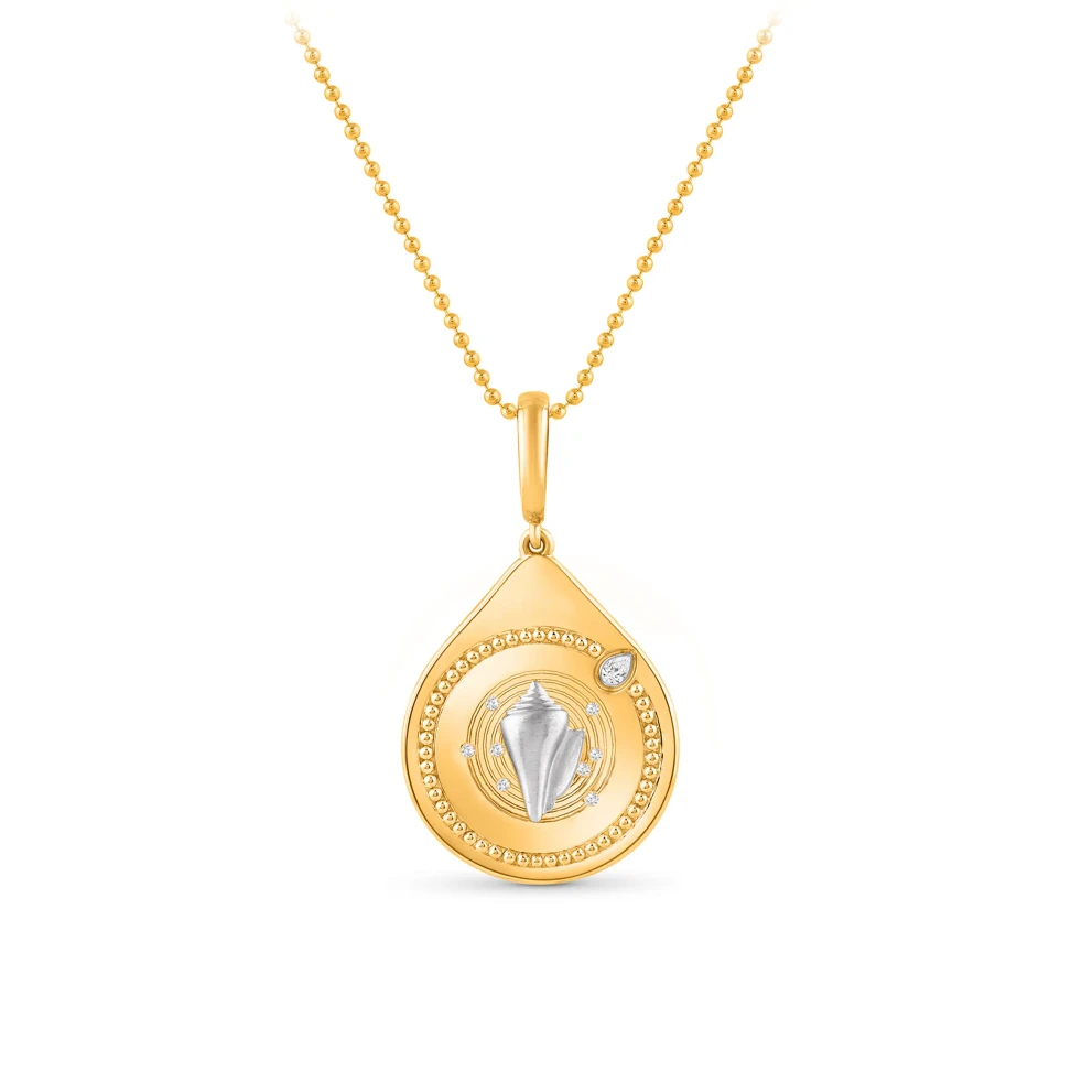 HARAKH Drops of Joy Clarity pendant with diamonds in 18k yellow gold