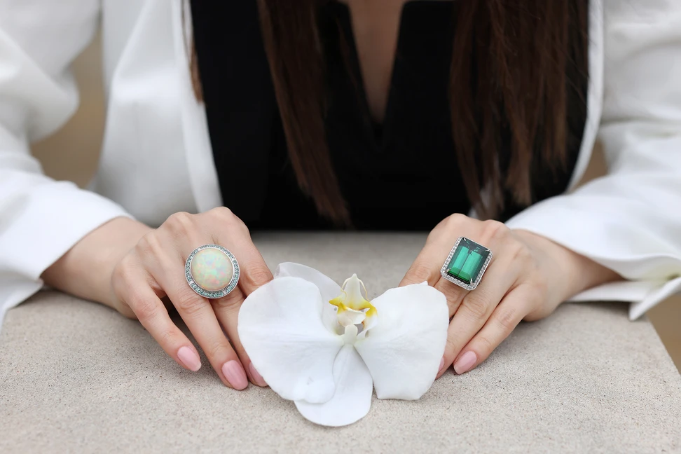 Katerina Perez and Amit Bhansali, founder of Chromia_Chromia has trademarked its opals Orion Opals™. They represent the top 10% of all Ethiopian Welo opals