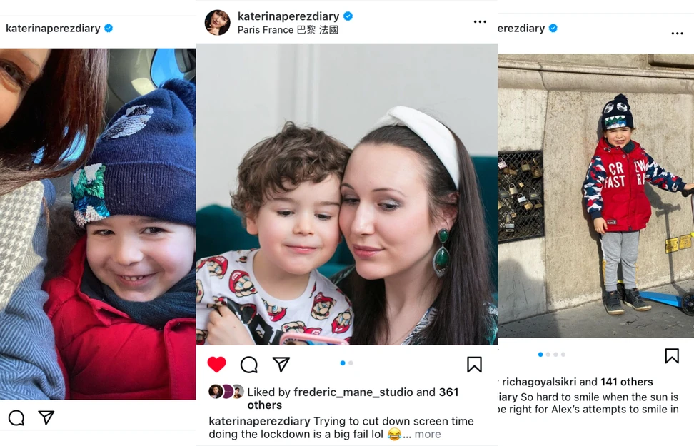 <p>Katerina and her son Alex</p>