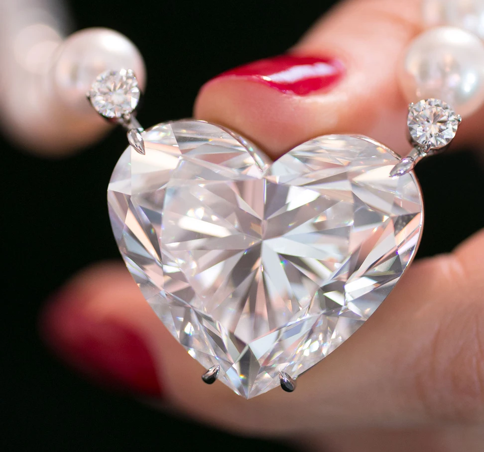 <p>Largest ever “heart-cut” diamond La Legende put up for sale at Christie’s</p>

