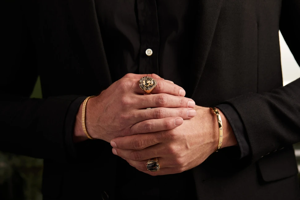 <p>A model wears pieces from the Le Vian Lion and Aquadite® Men’s Collections, part of the 2026 Trend Forecast</p>